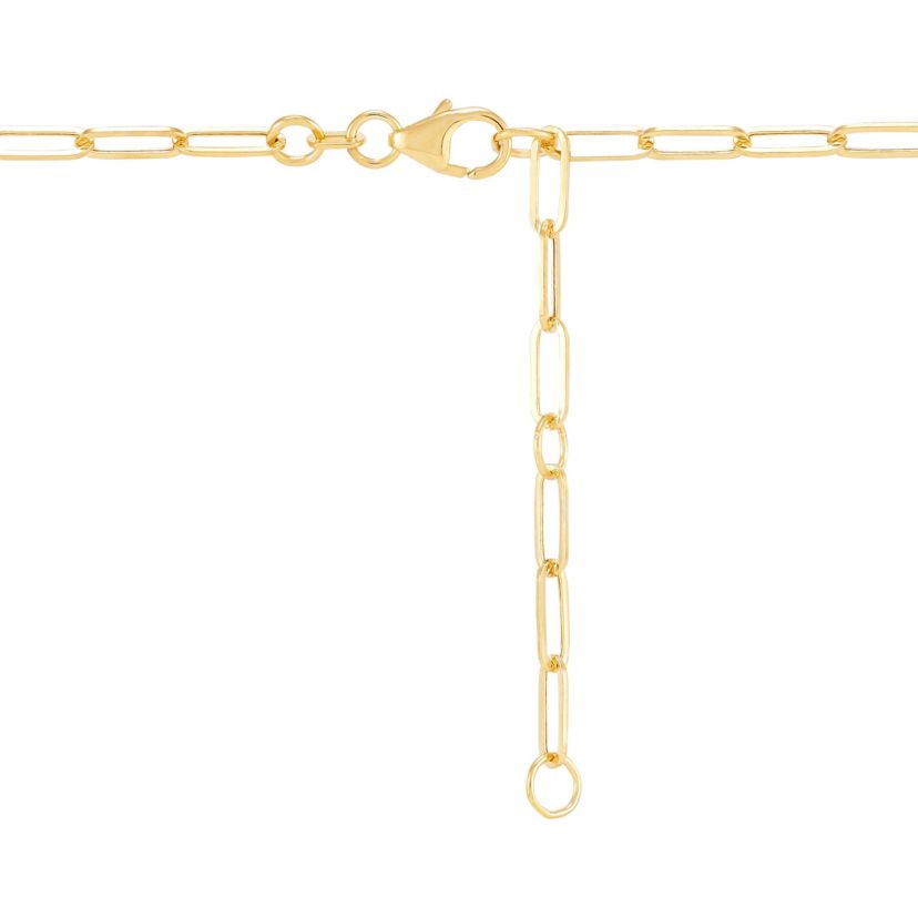 14K Yellow Gold Open Heart Necklace
