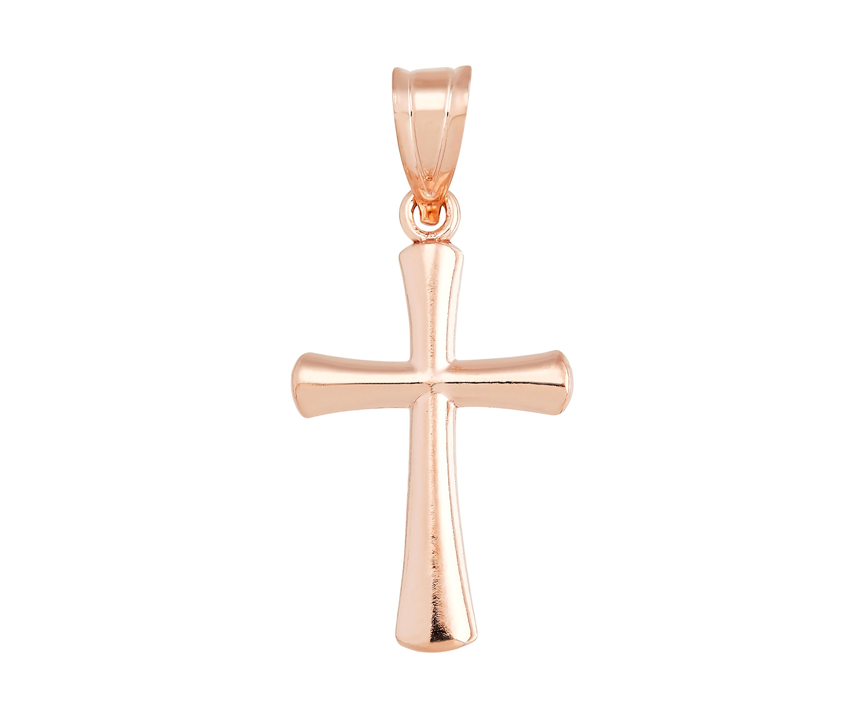 Cross Pendant in 14K Rose Gold