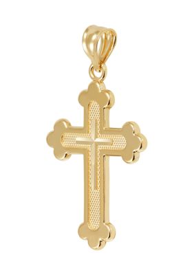 Belk & Co. Small Cross Pendant in 14K Yellow Gold | belk