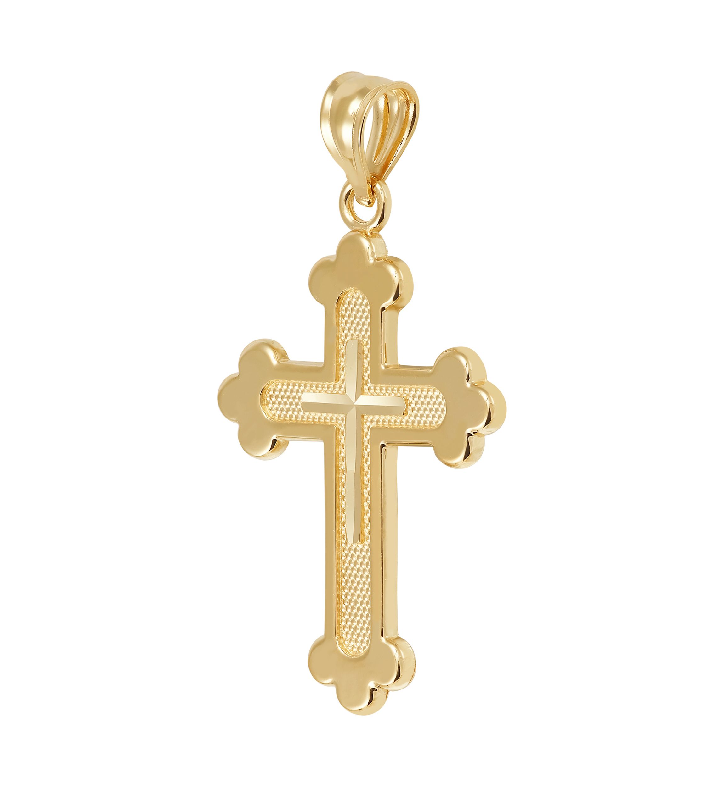 Small Cross  Pendant in 14K Yellow Gold