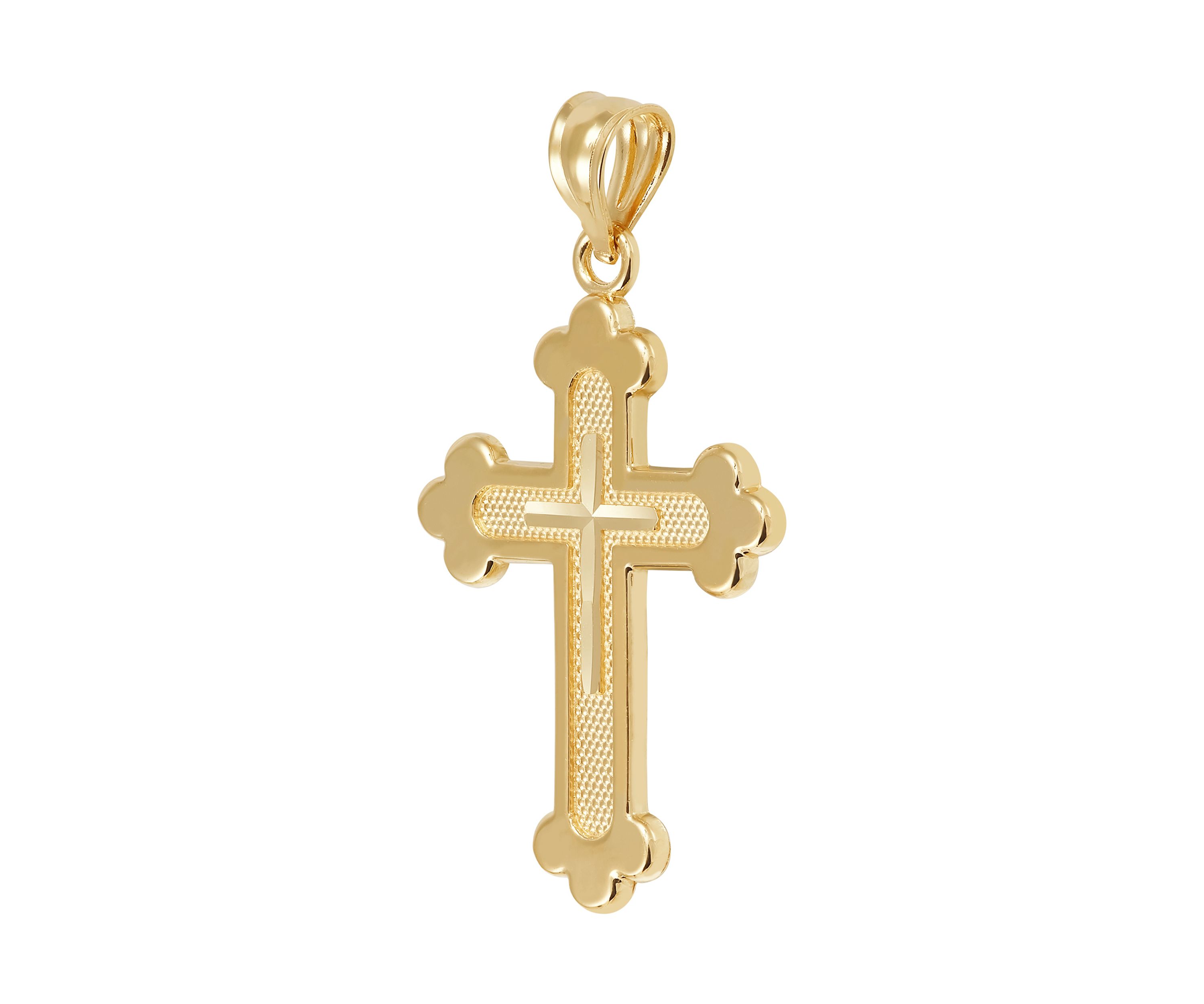 Small Cross  Pendant in 14K Yellow Gold