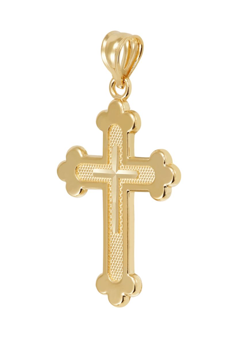 Small Cross  Pendant in 14K Yellow Gold