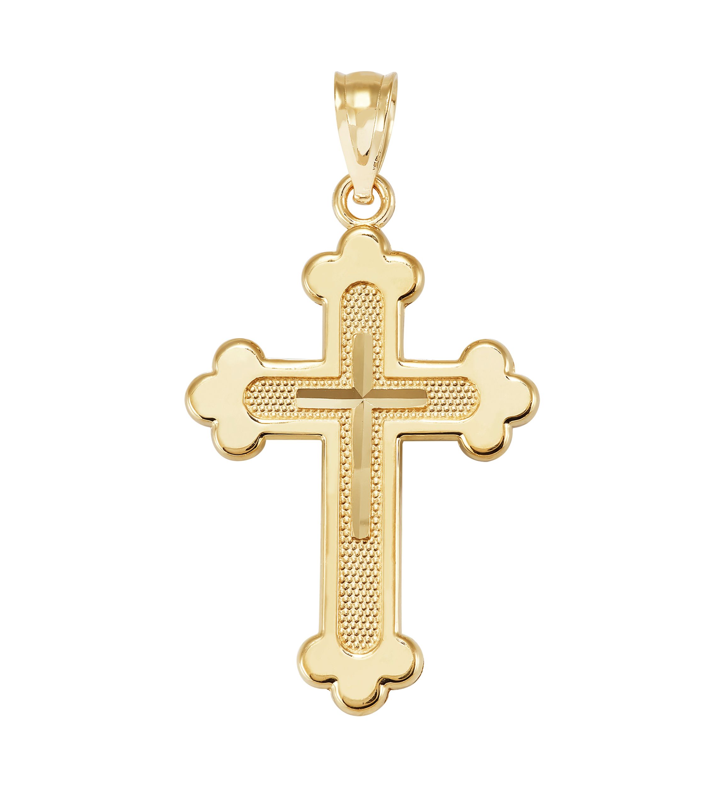 Small Cross  Pendant in 14K Yellow Gold