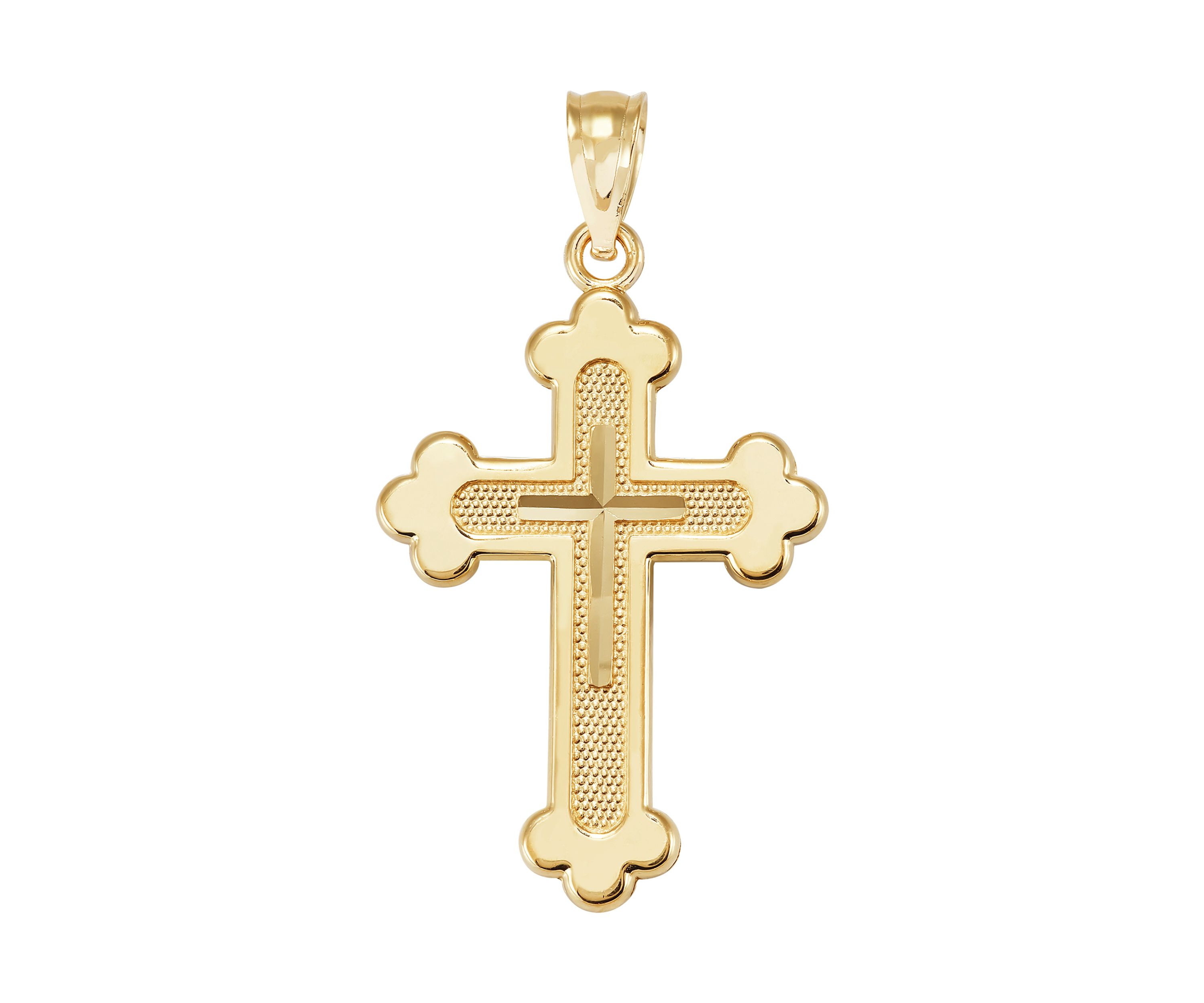 Small Cross  Pendant in 14K Yellow Gold