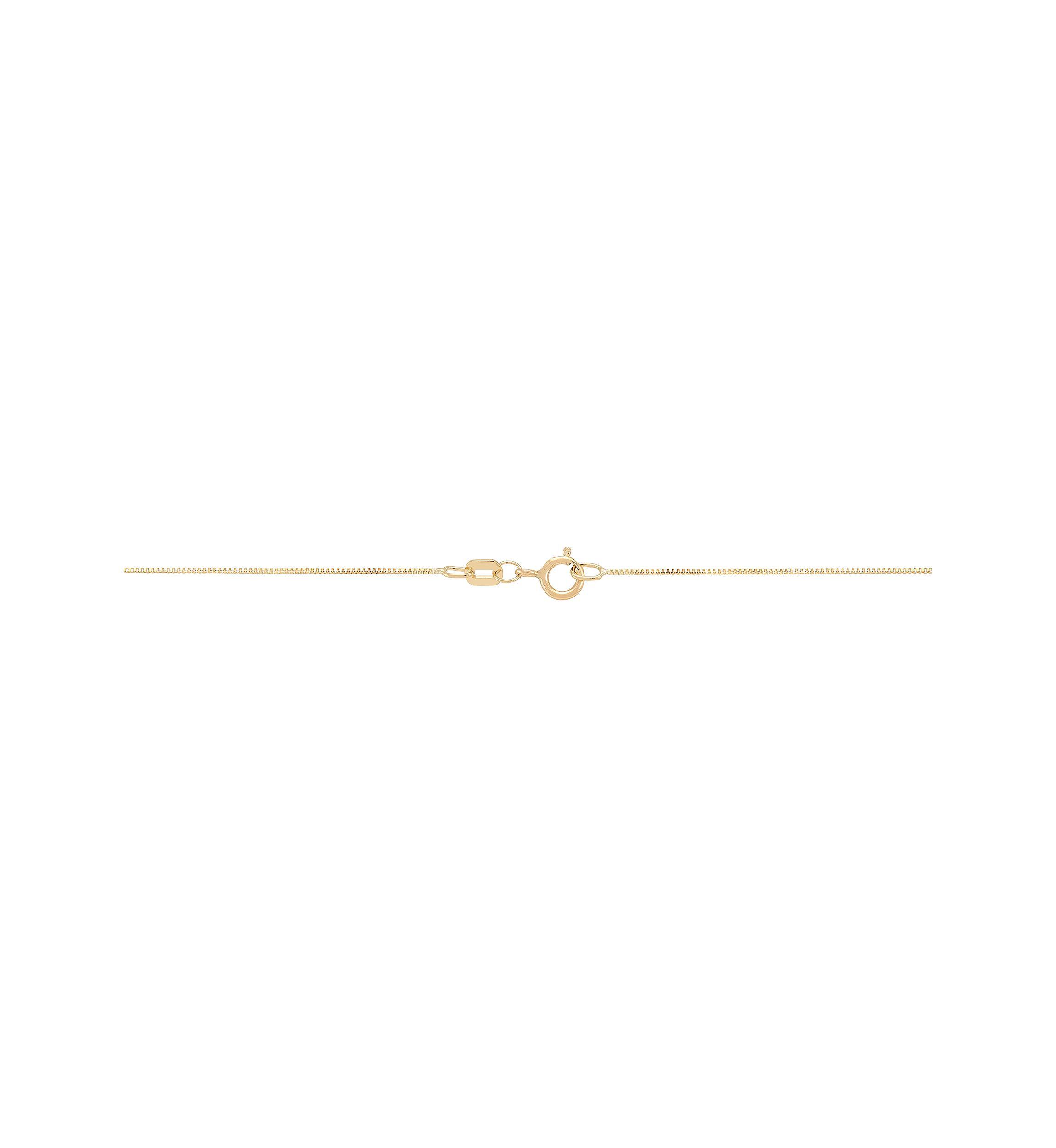 Tube Cross Pendant Necklace with 18" Box Chain in 14K Yellow Gold