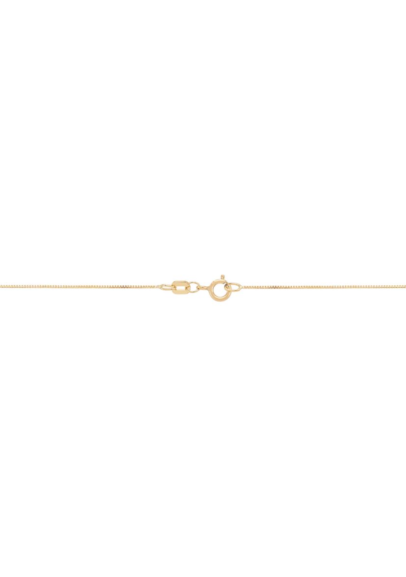 Tube Cross Pendant Necklace with 18" Box Chain in 14K Yellow Gold