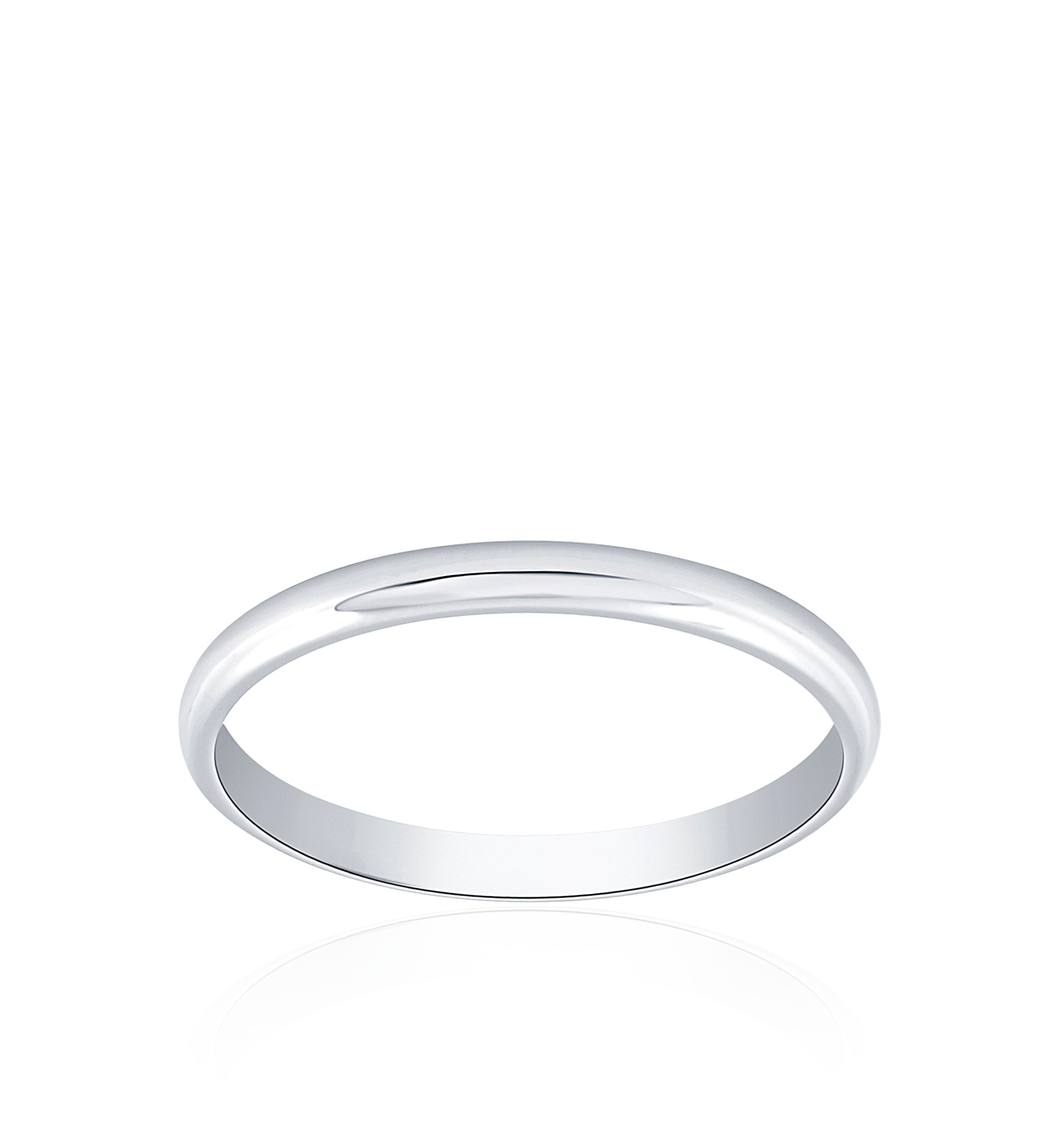 Polished Wedding Band in 14K White Gold