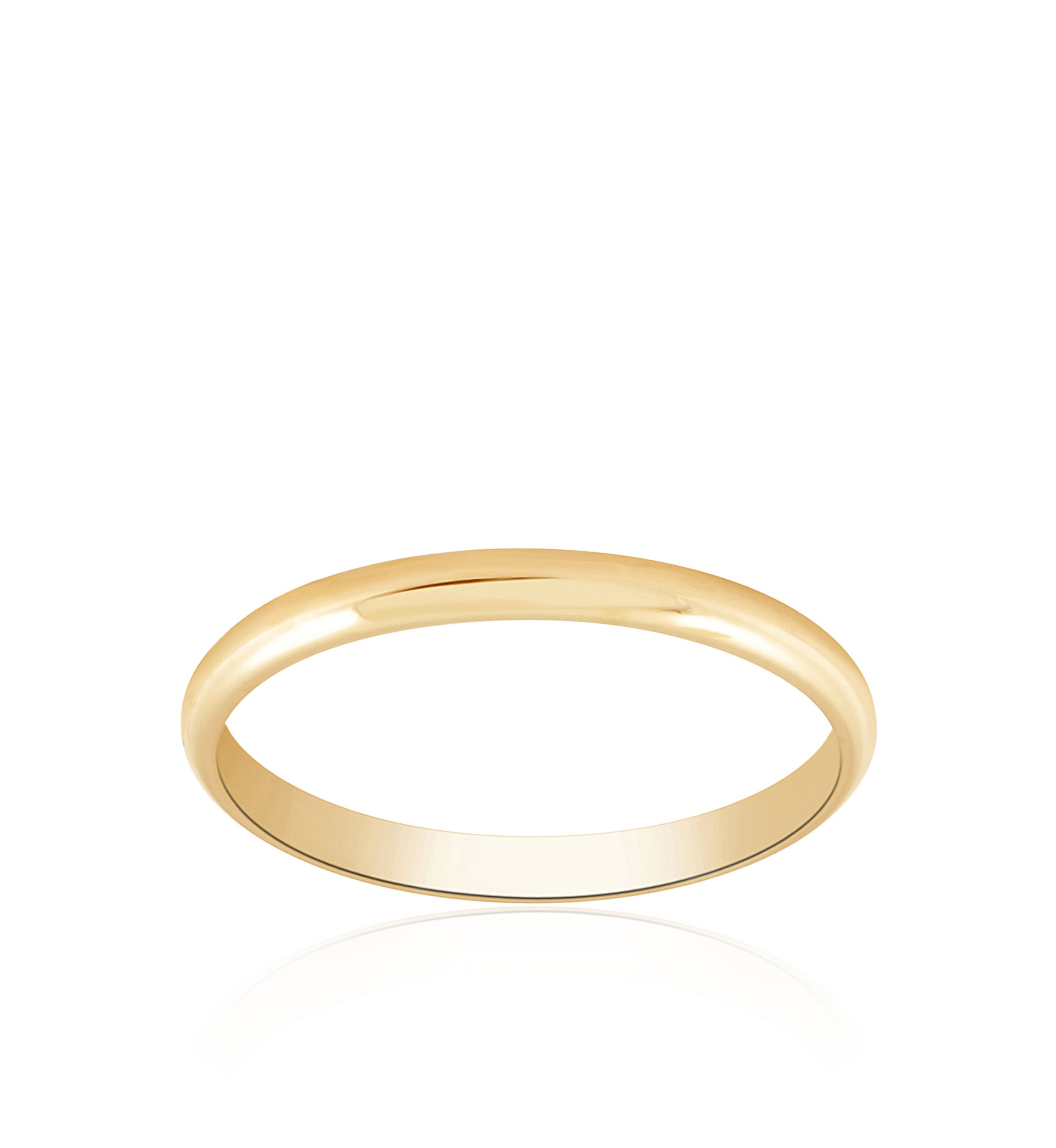 Polished Wedding Band Ring in 14k Yellow Gold