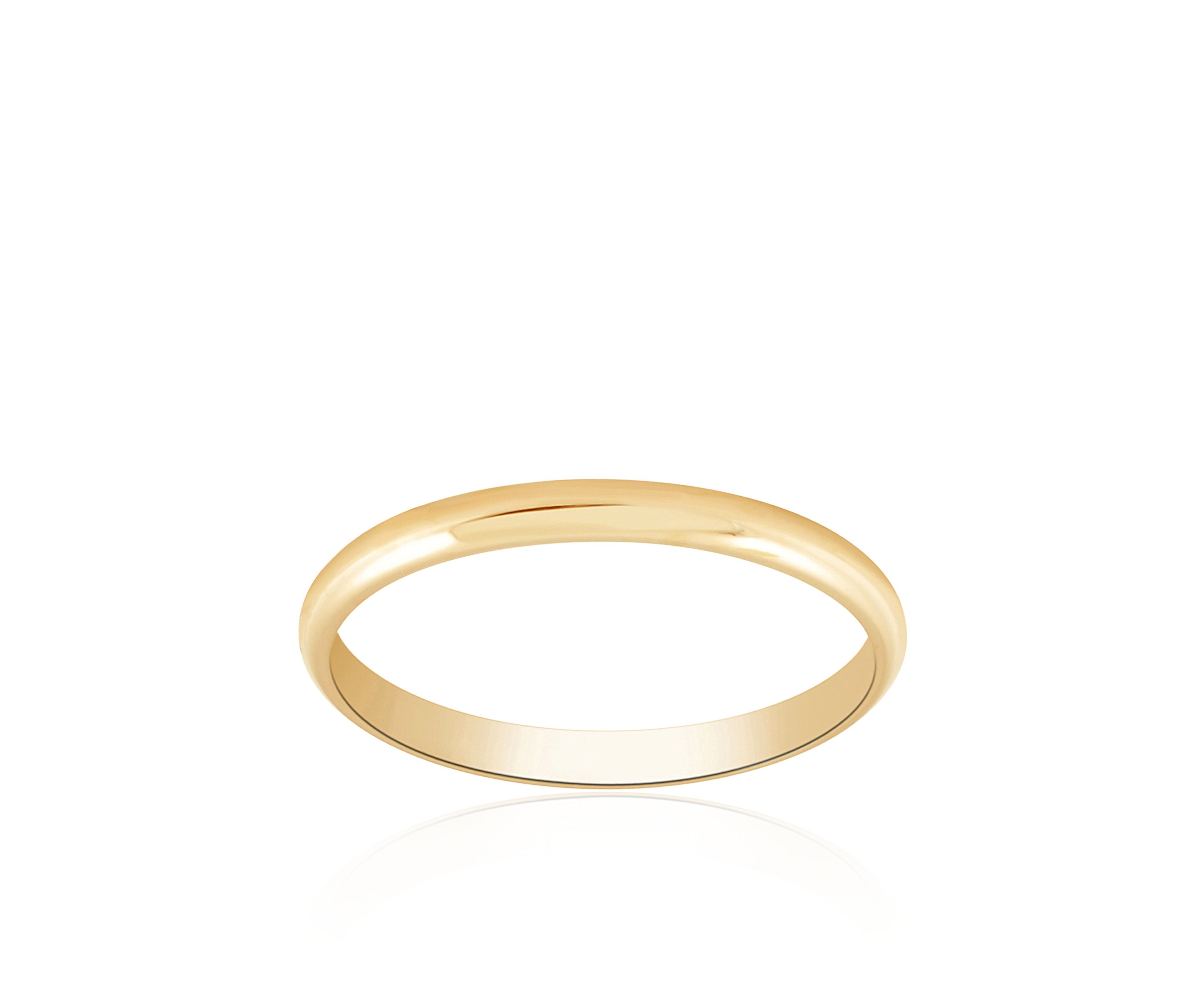Polished Wedding Band Ring in 14k Yellow Gold