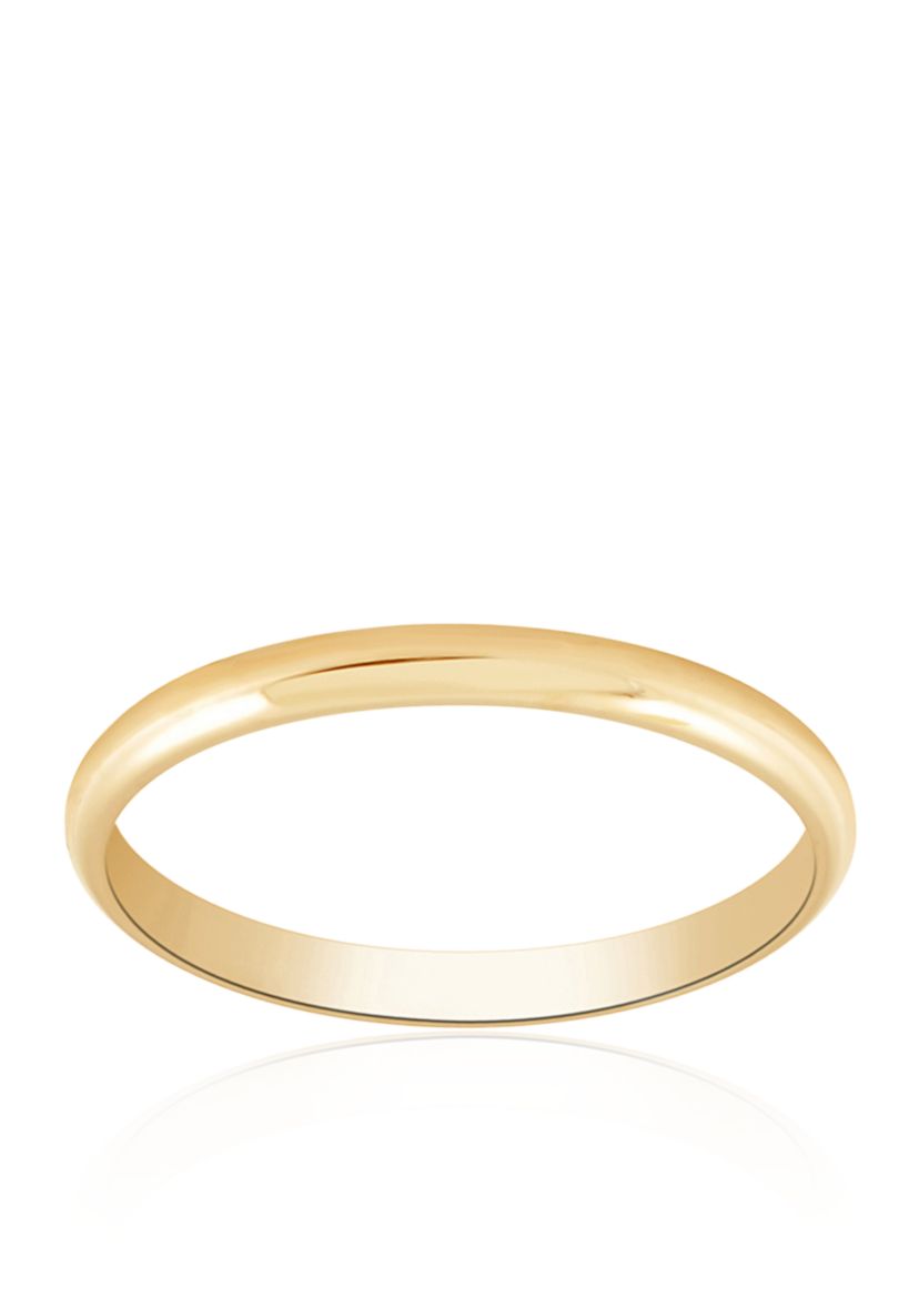 Polished Wedding Band Ring in 14k Yellow Gold