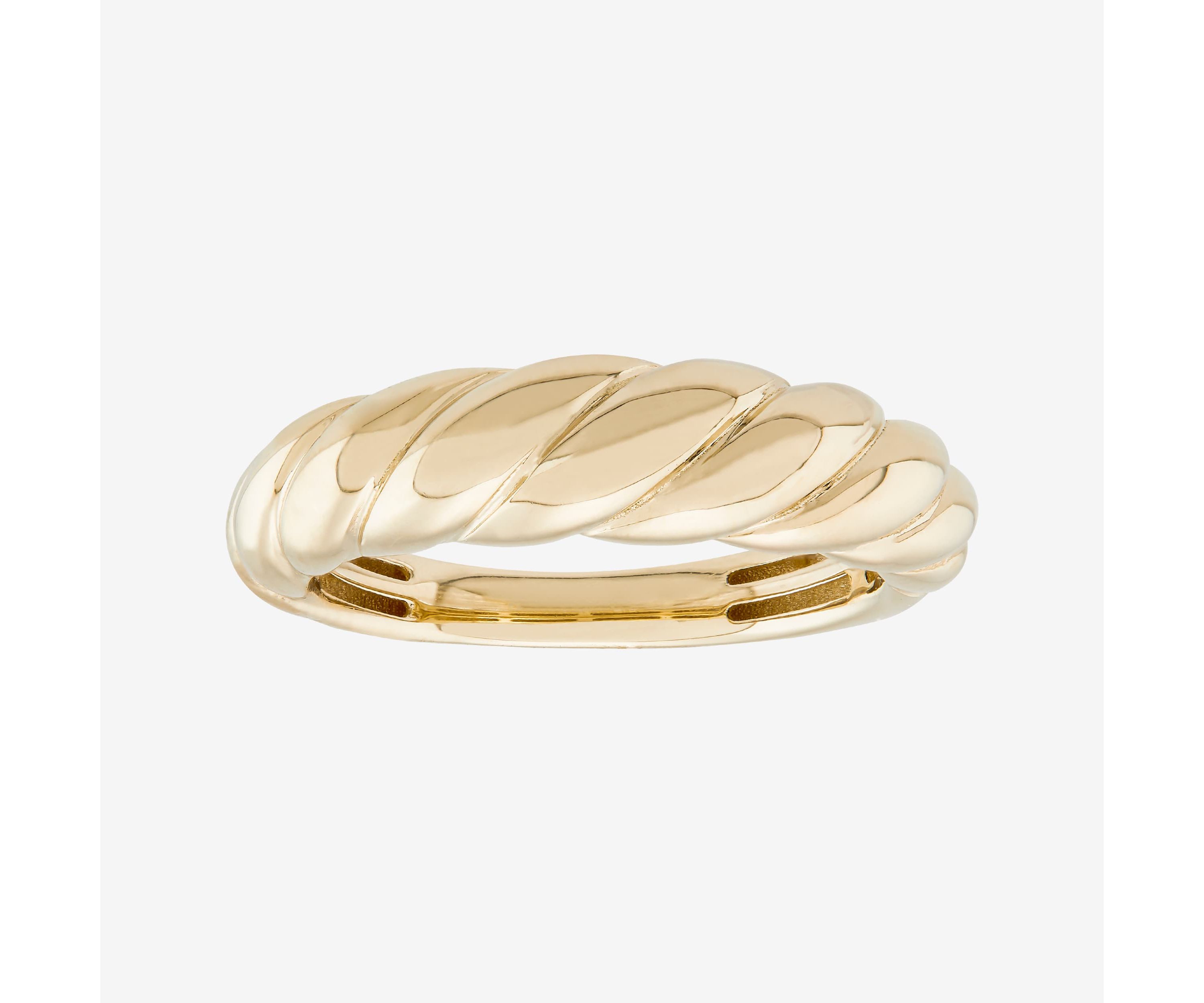 14K Yellow Gold Croissant Design Ring