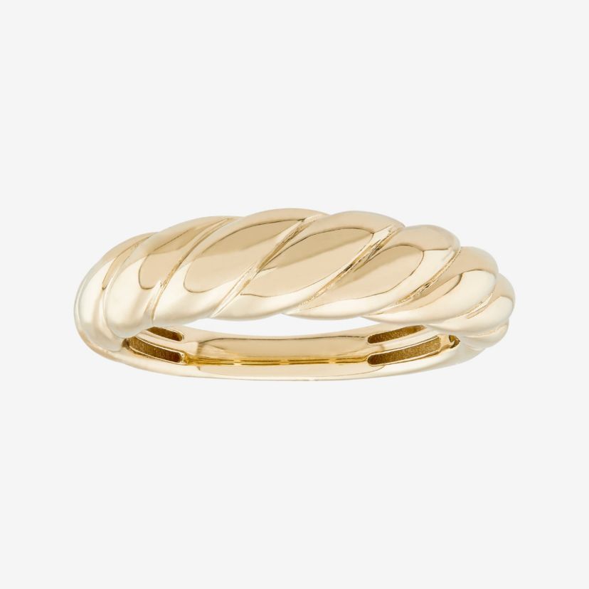 14K Yellow Gold Croissant Design Ring