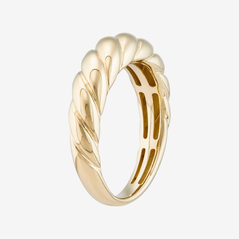 14K Yellow Gold Croissant Design Ring