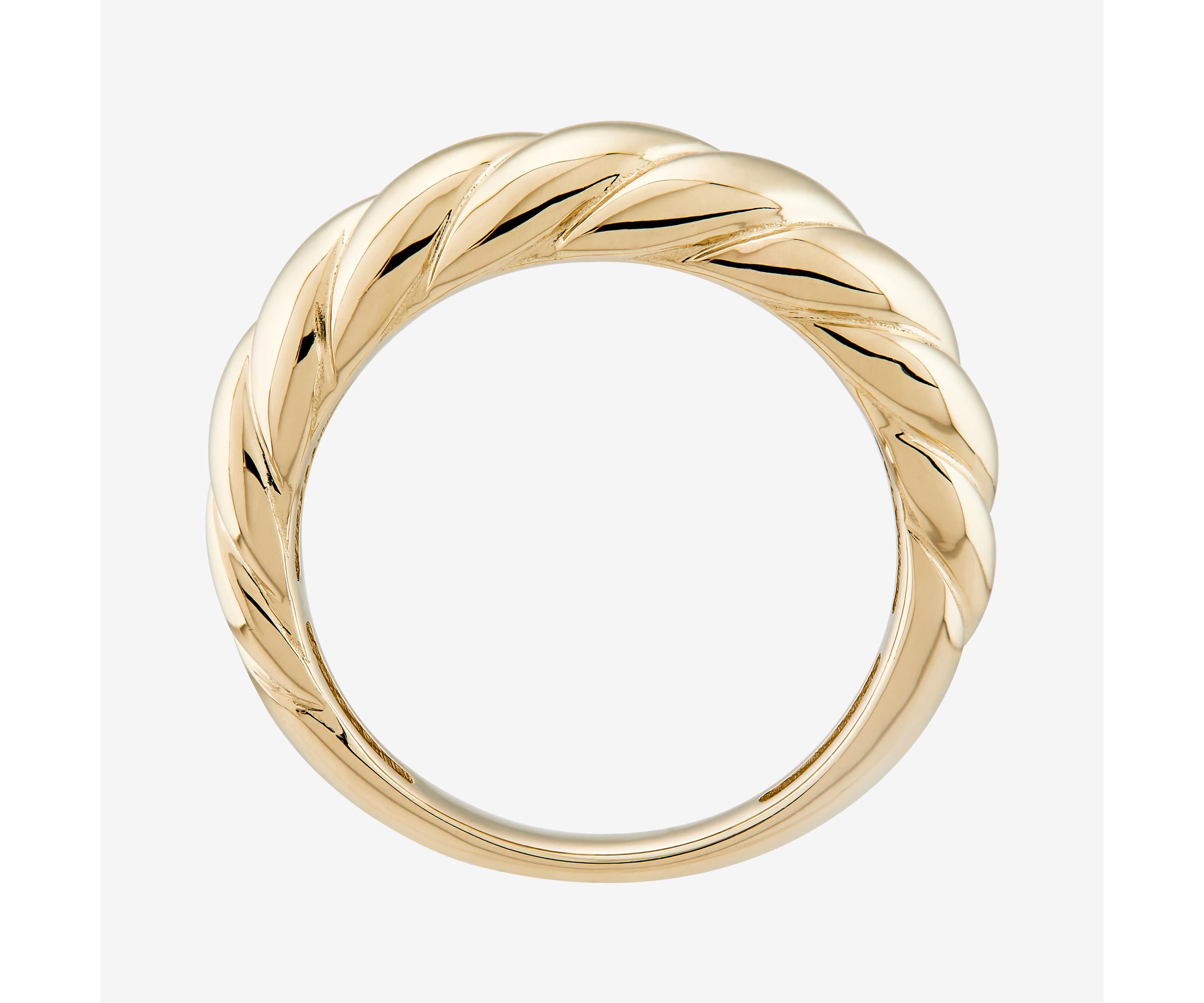 14K Yellow Gold Croissant Design Ring