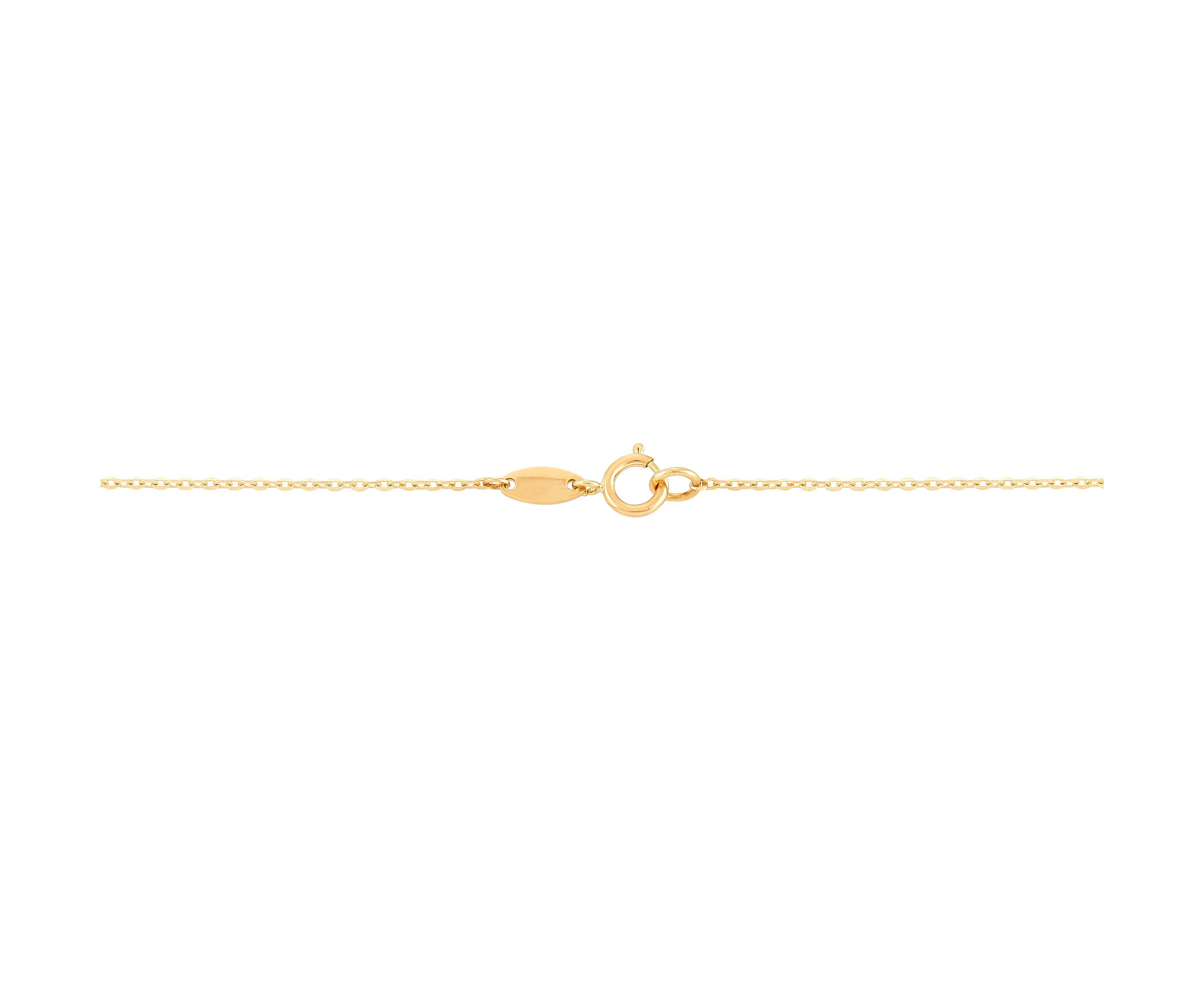14K Yellow Gold Medal Pendant Necklace