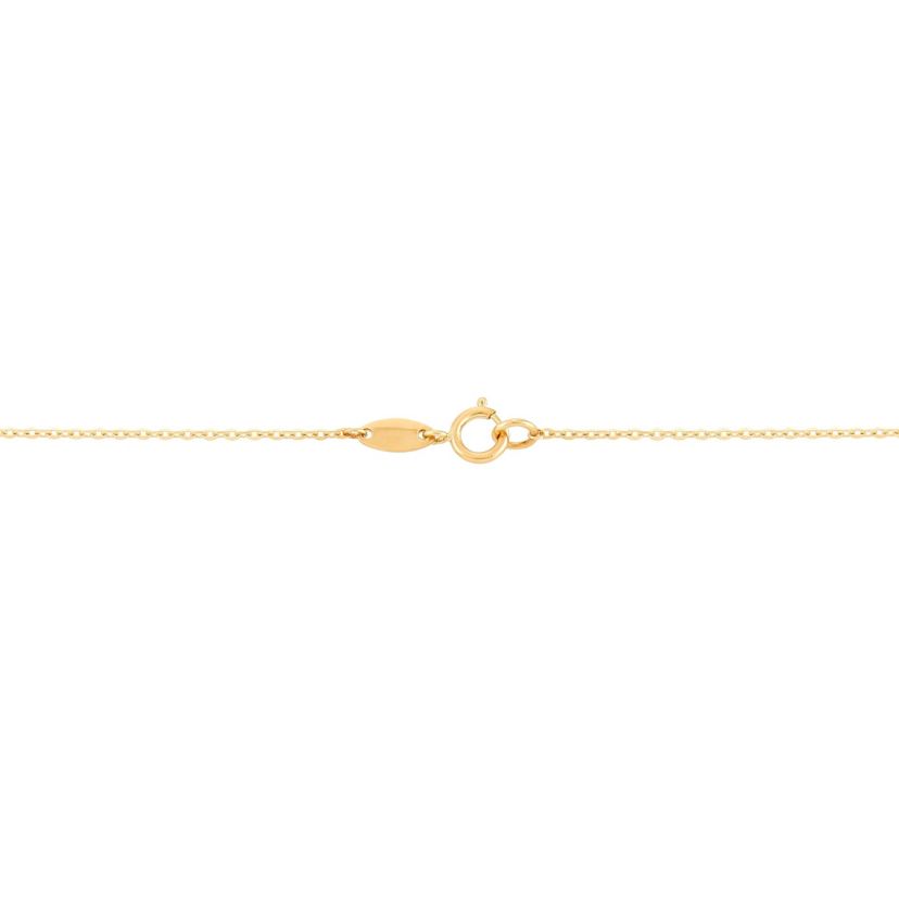 14K Yellow Gold Medal Pendant Necklace
