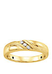 Mens 0.06 ct. t.w. Diamond Ring in 10k Yellow Gold