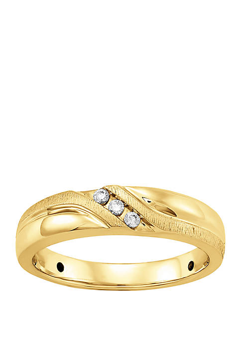 belk.com | Belk & Co. Men's 0.06 ct. t.w. Diamond Ring in 10k Yellow Gold