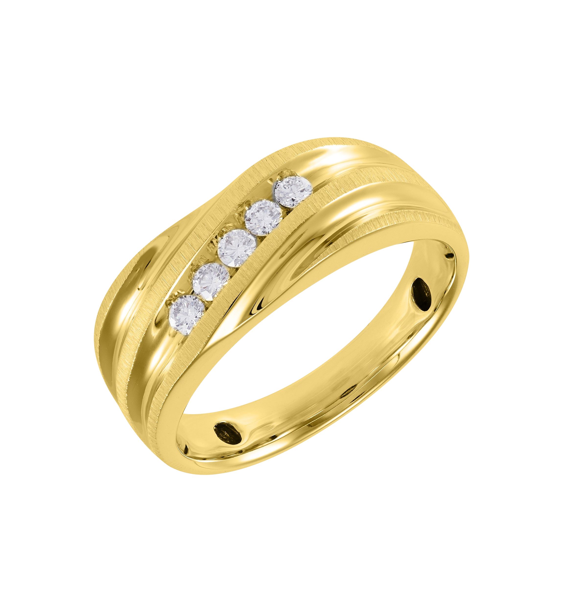 1/4 ct. t.w. Diamond Gents Ring in 10K Yellow Gold