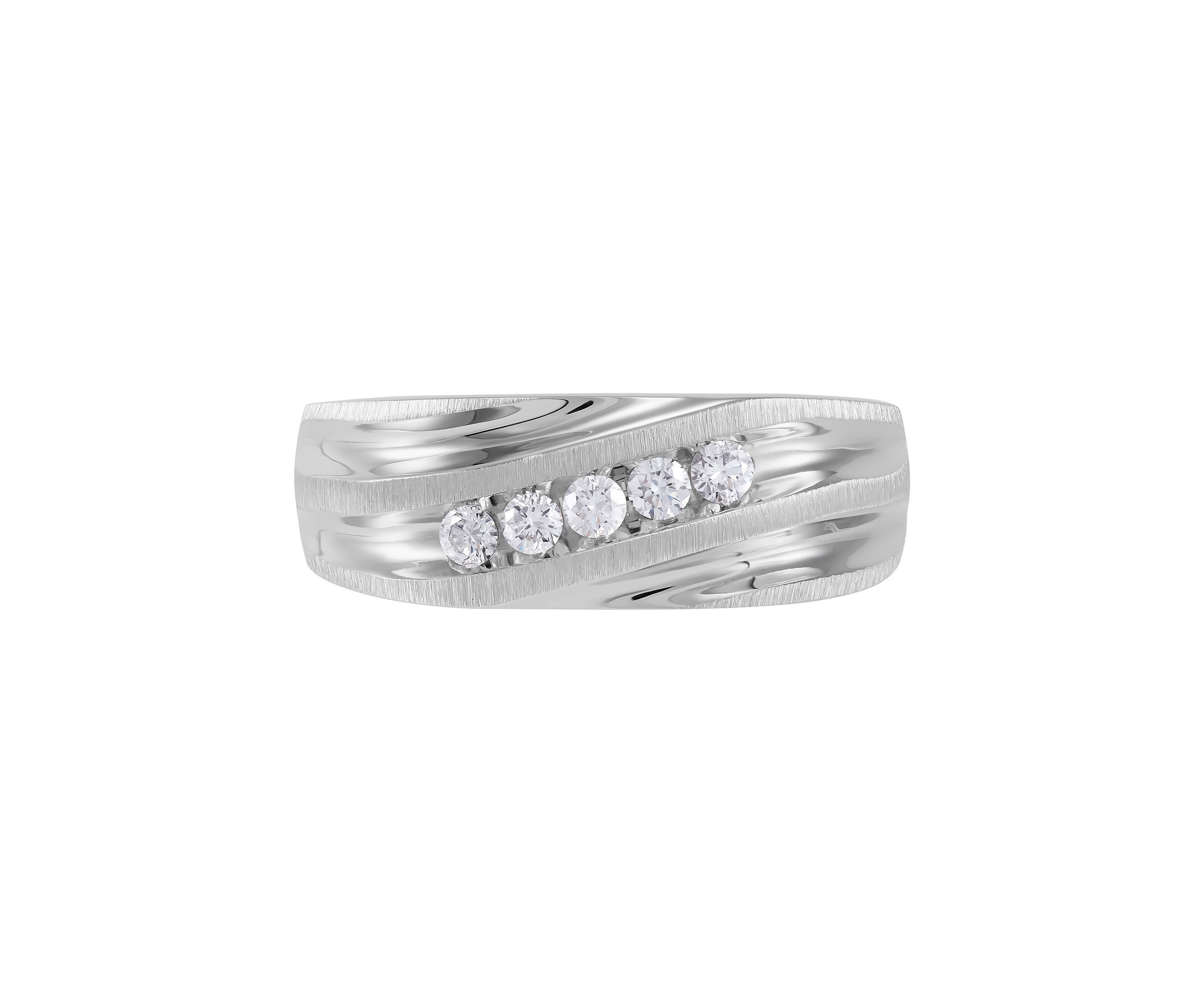Mens 1/4 ct. t.w. Diamond Ring in 10K White Gold