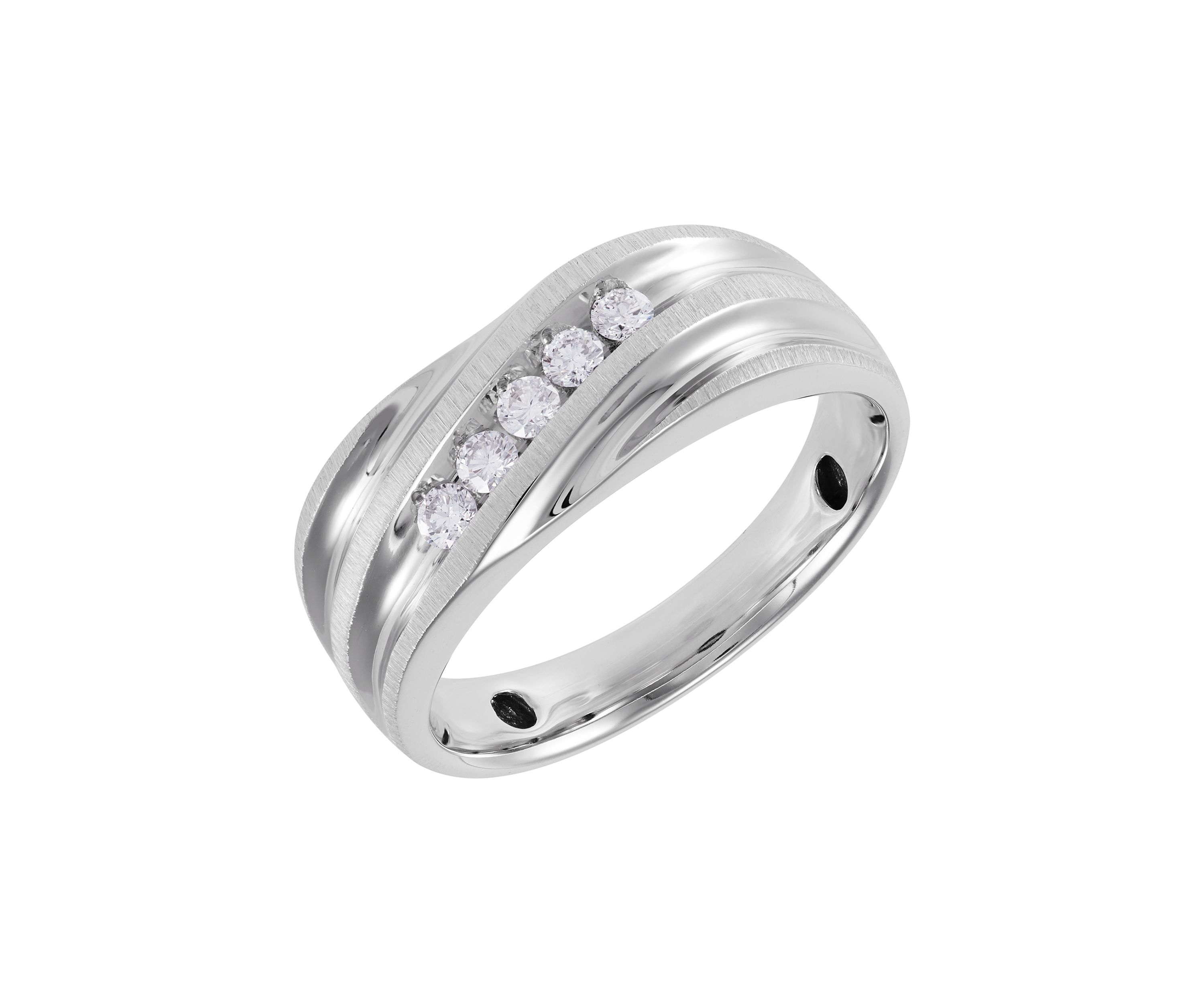 Mens 1/4 ct. t.w. Diamond Ring in 10K White Gold
