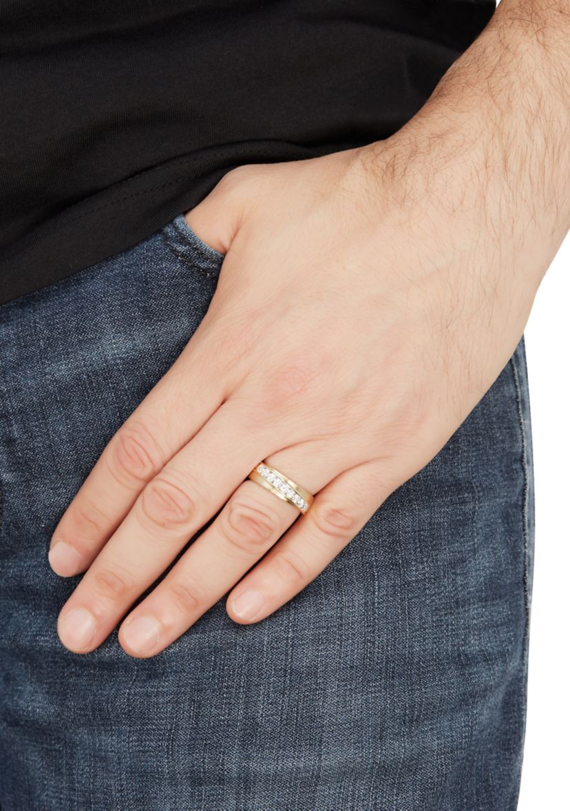  3/4 ct. t.w. Diamond Gents Ring in 10K Yellow Gold