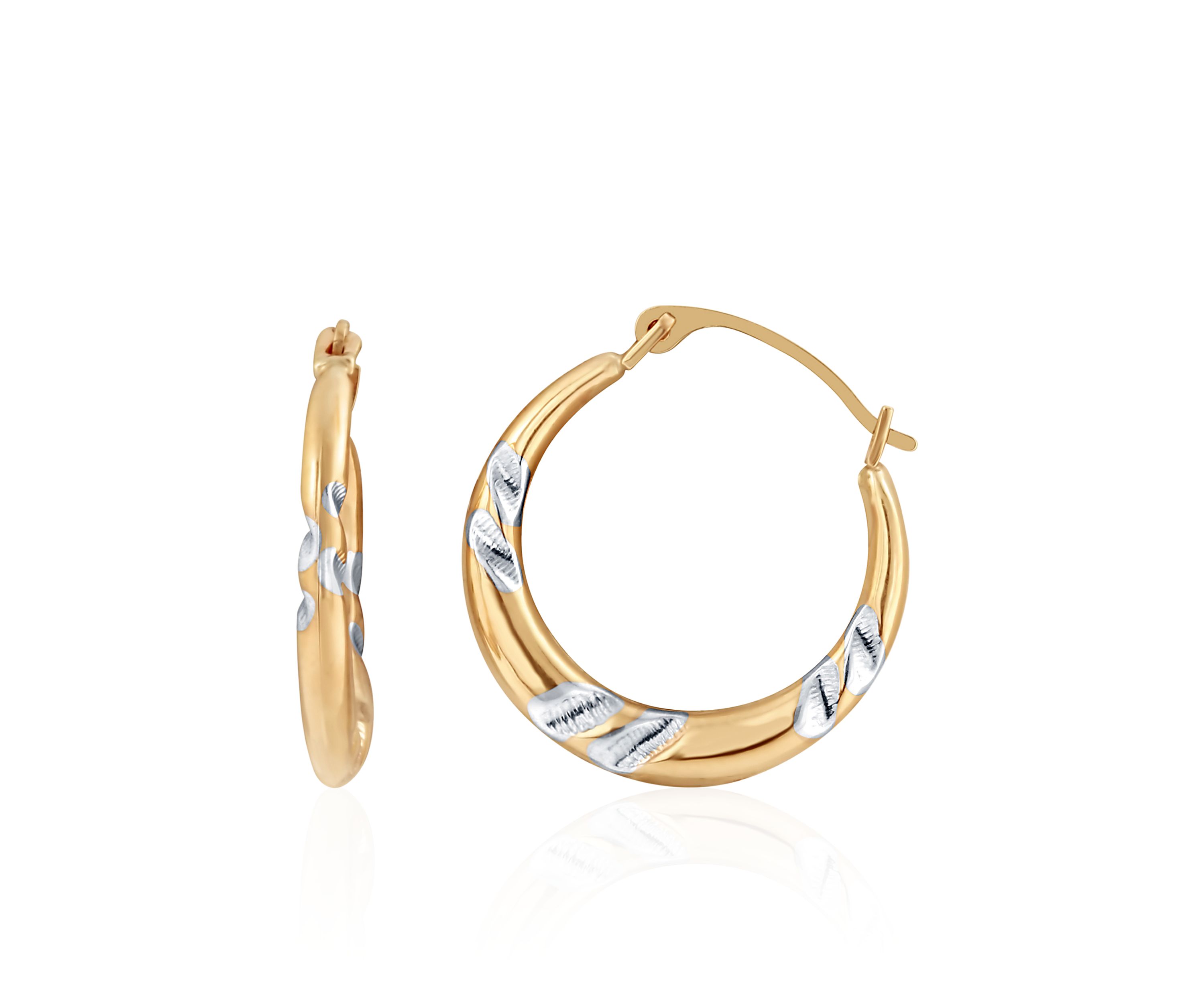 14K Yellow Gold Hoop Earrings
