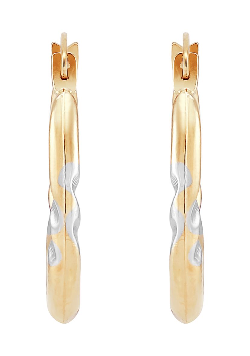 14K Yellow Gold Hoop Earrings