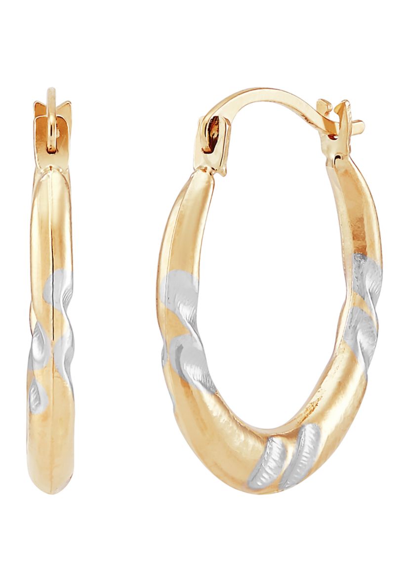 14K Yellow Gold Hoop Earrings