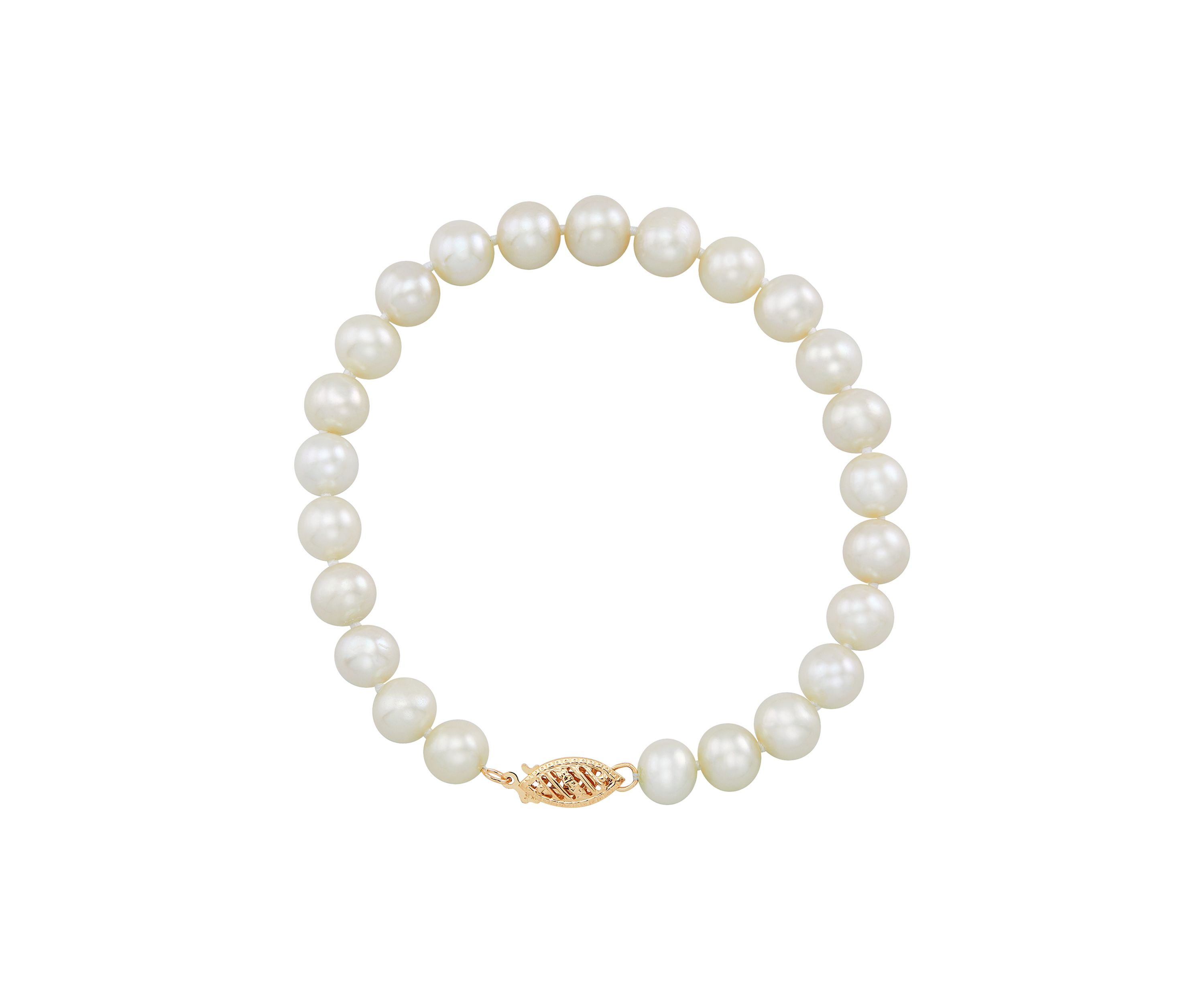 Freshwater Pearl Bracelet in 14k Yellow Gold