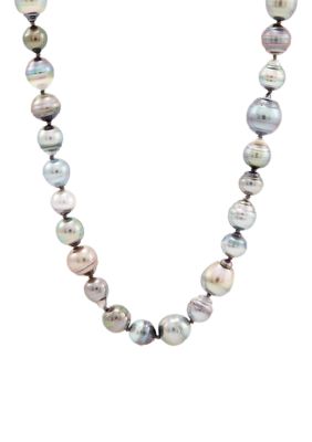Pearl Necklace in 14K White Gold