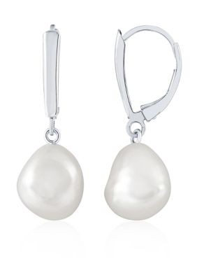 Belk & Co Freshwater Pearl Earrings in Sterling Silver