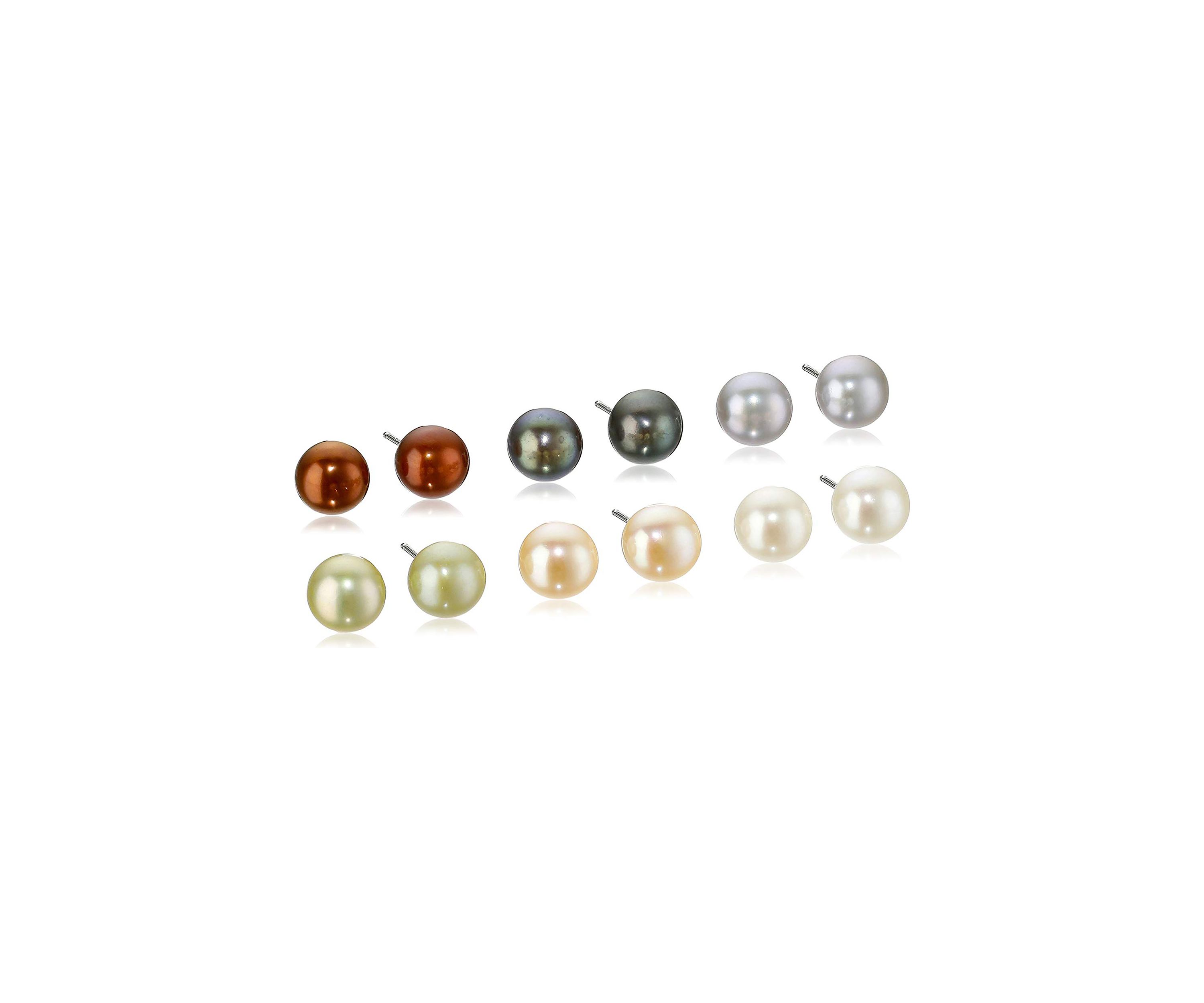 12 ct. t.w. Freshwater Pearl Earrings Set in Sterling Silver
