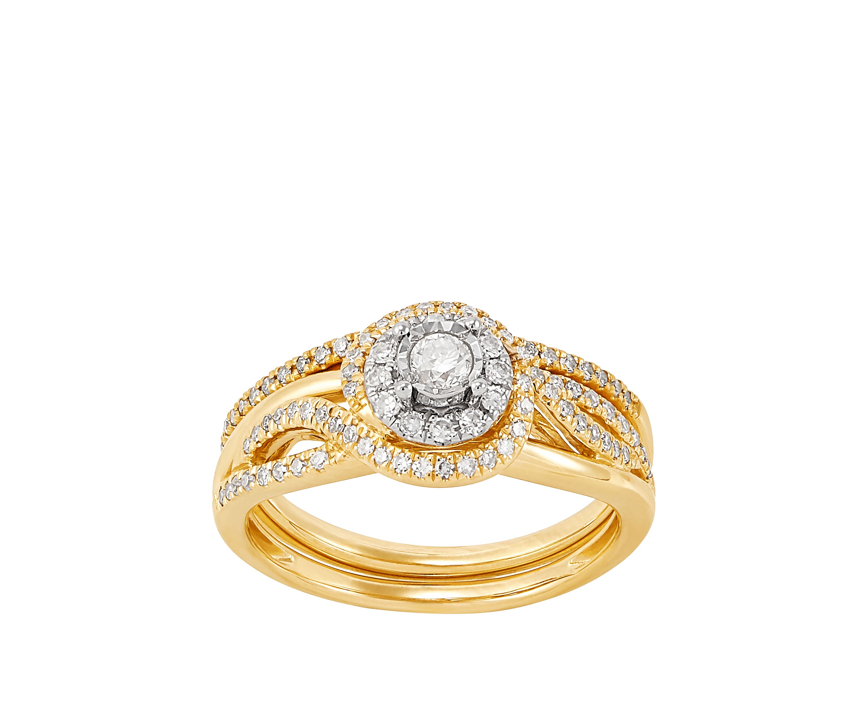 My Forever 1/2 ct. t.w. Diamond Bridal Ring Set in 10k Yellow Gold 