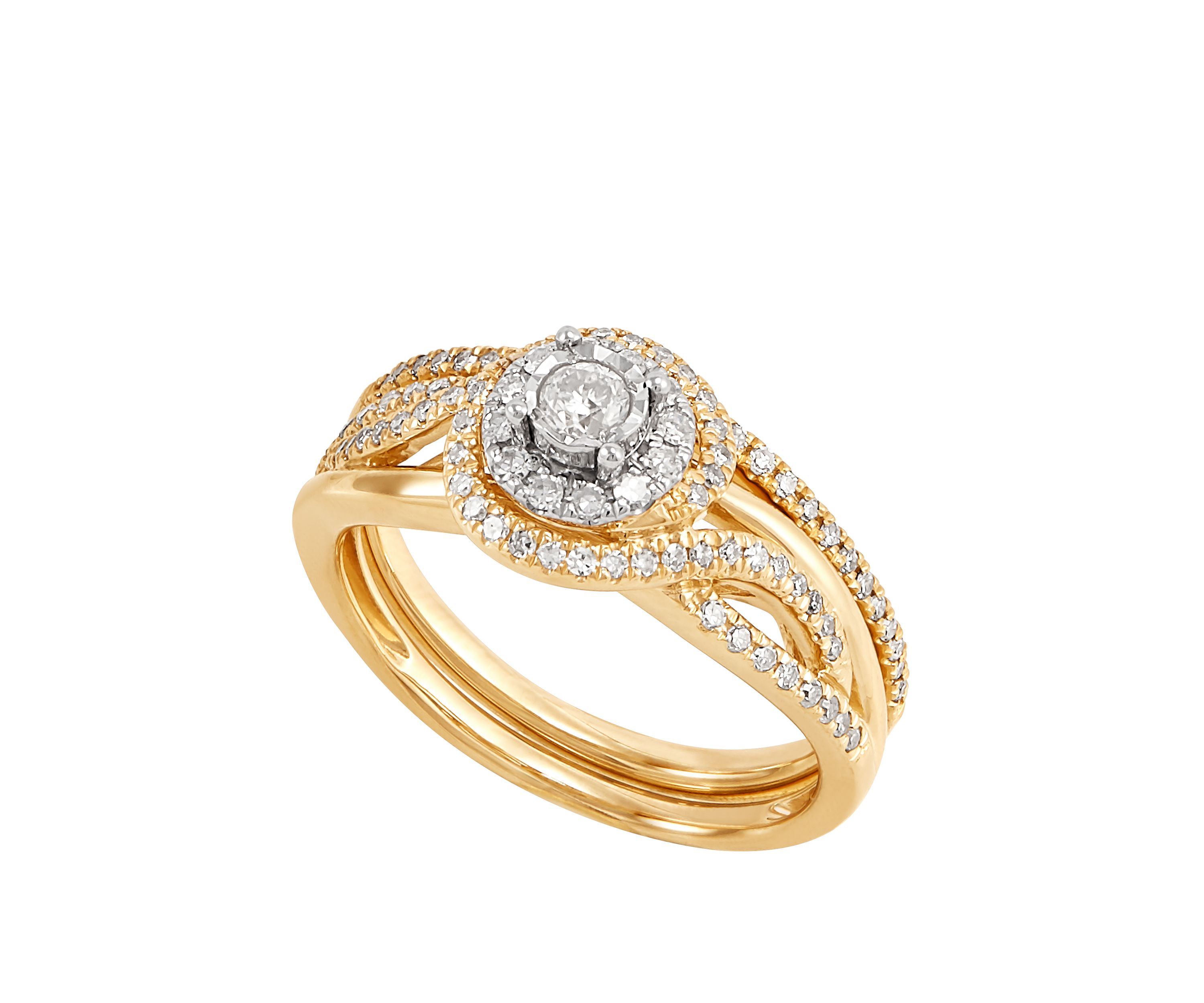 My Forever 1/2 ct. t.w. Diamond Bridal Ring Set in 10k Yellow Gold 