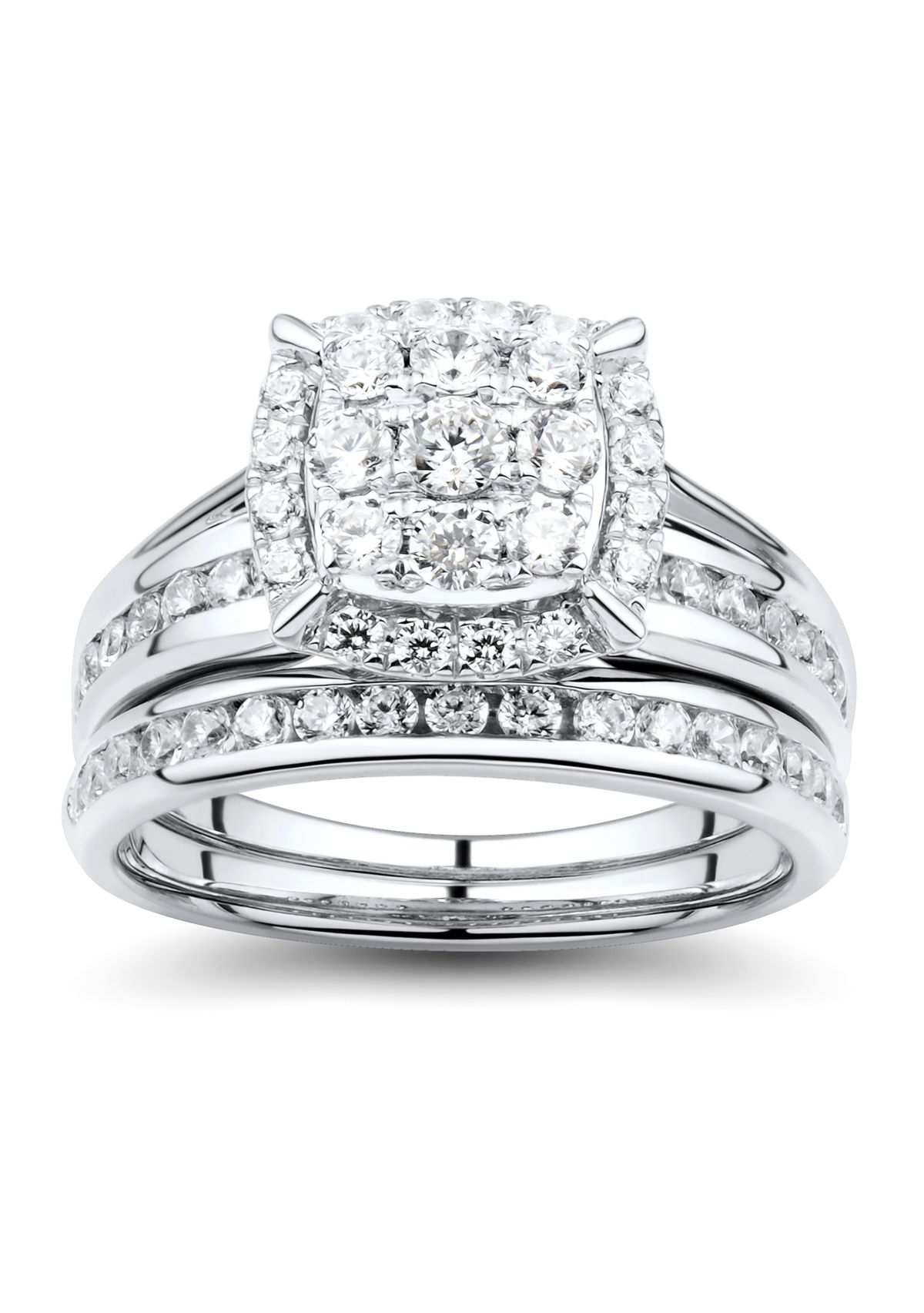 1 ct. t.w. Diamond Composite Bridal Ring Set in 10K White Gold
