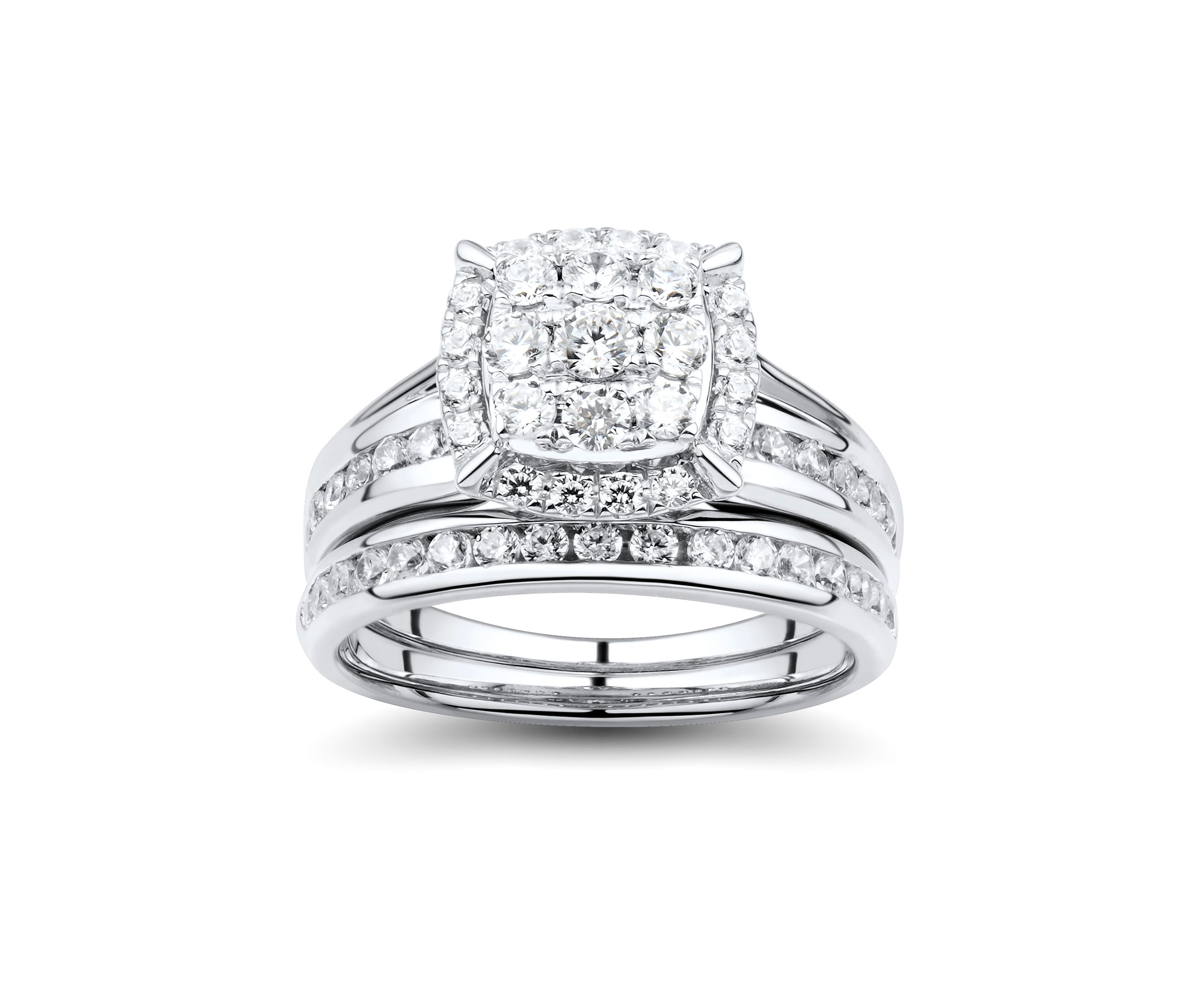 1 ct. t.w. Diamond Composite Bridal Ring Set in 10K White Gold