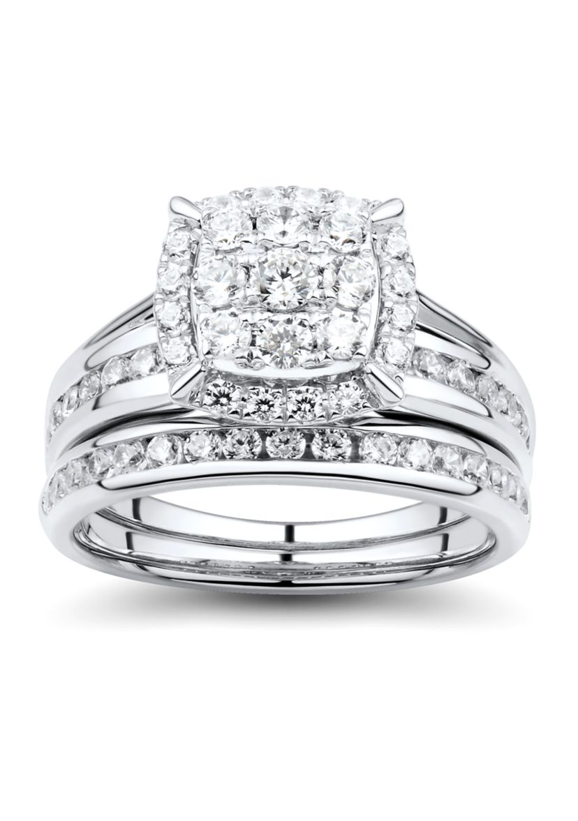 1 ct. t.w. Diamond Composite Bridal Ring Set in 10K White Gold