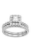 My Forever 2 ct. t.w. Princess & Round Diamond Bridal Ring Set in 14k White Gold 