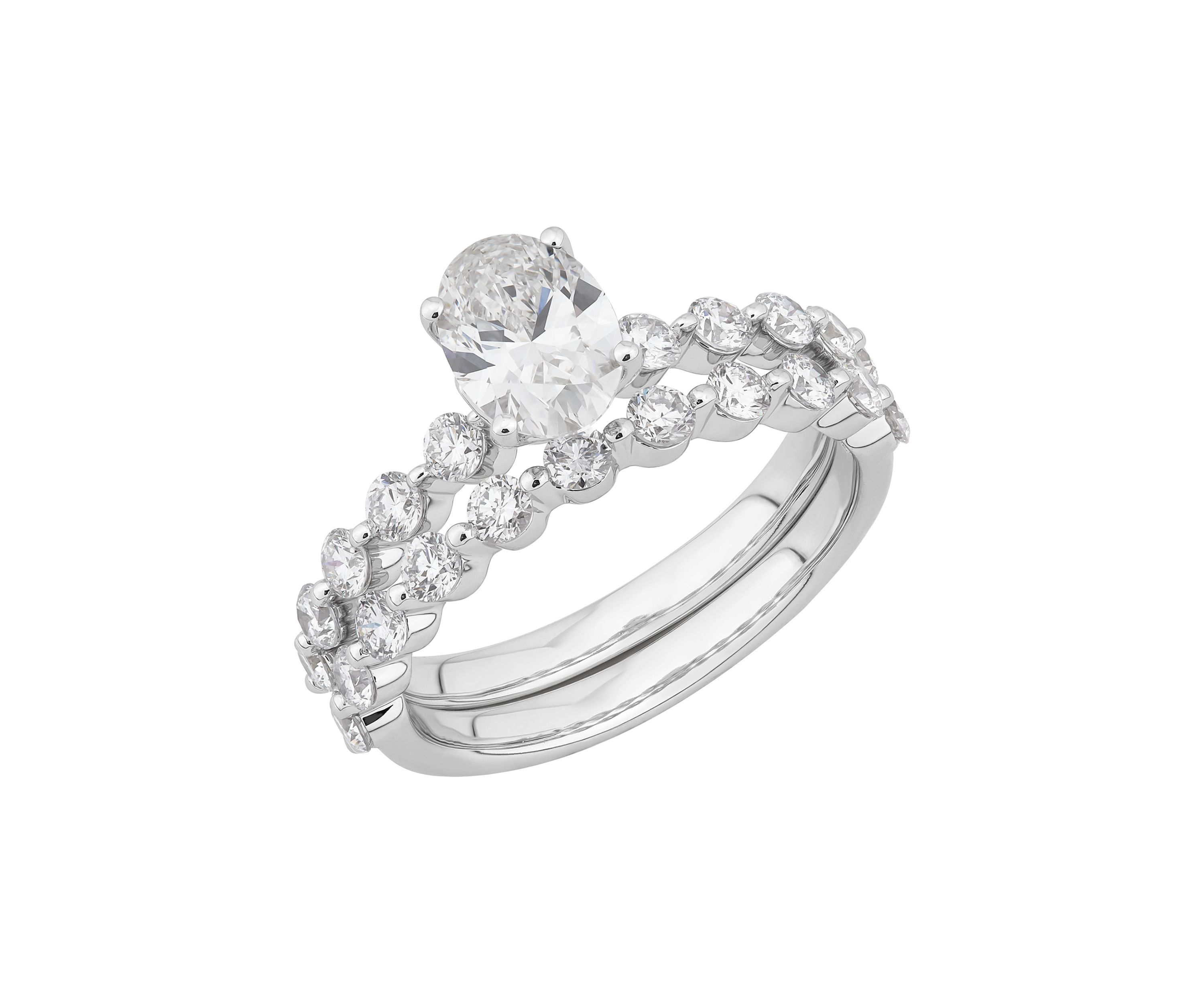 Grown With Love 2 ct. t.w. Lab Diamond Bridal Ring in 14K White Gold