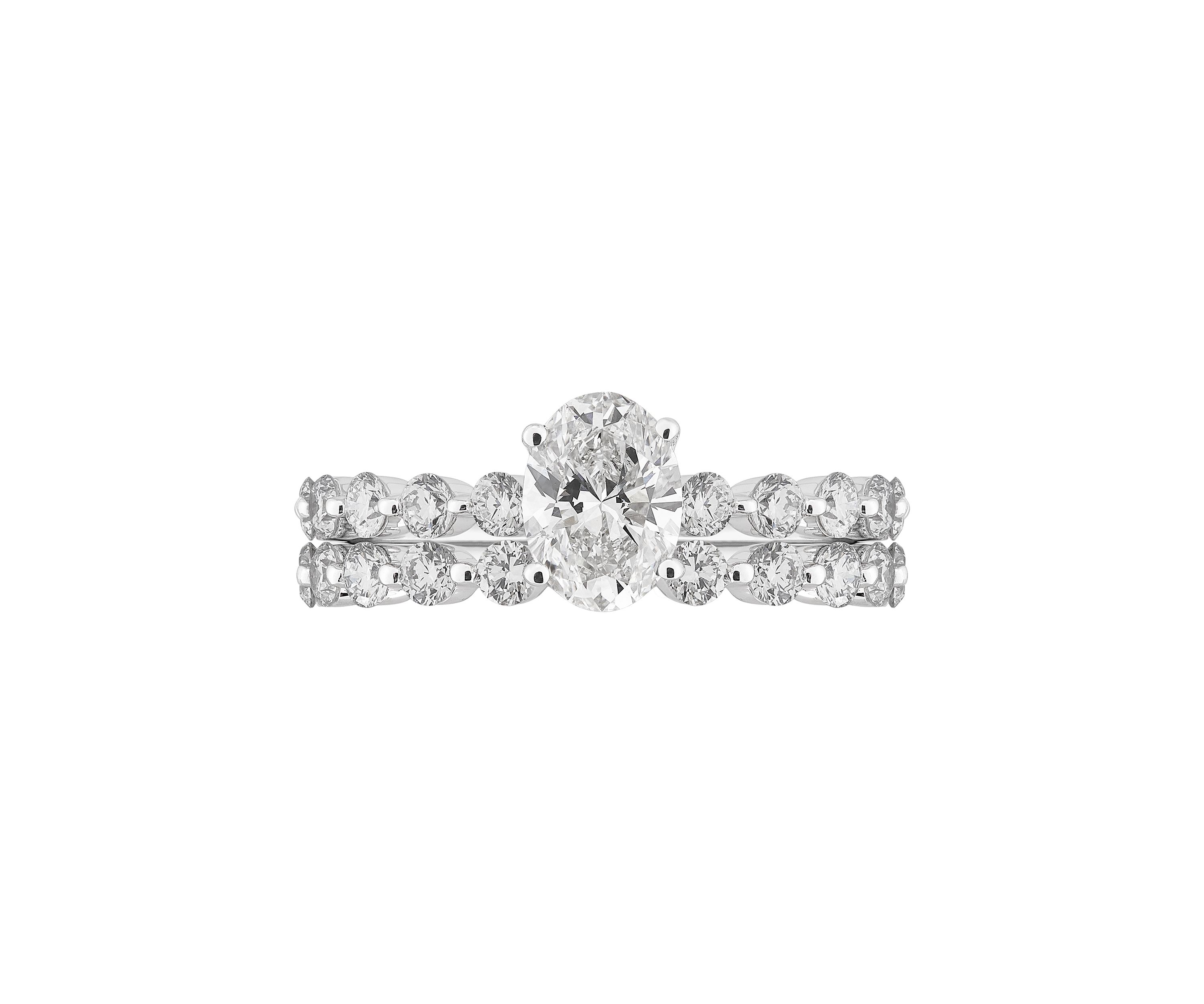 Grown With Love 2 ct. t.w. Lab Diamond Bridal Ring in 14K White Gold