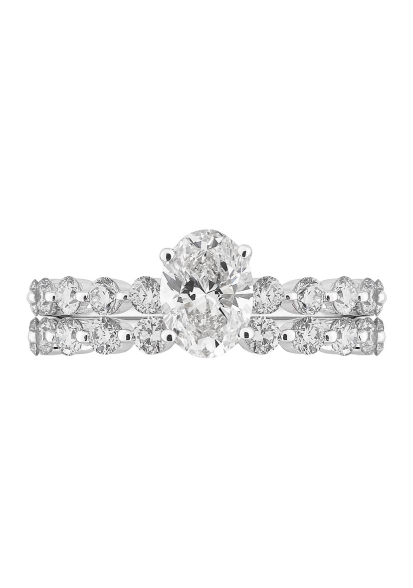 Grown With Love 2 ct. t.w. Lab Diamond Bridal Ring in 14K White Gold