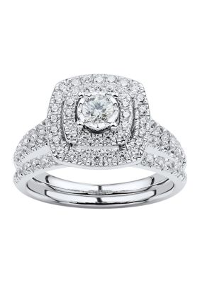 Belk & Co. 1 ct. t.w. Diamond Bridal Ring Set in 10K White Gold | belk
