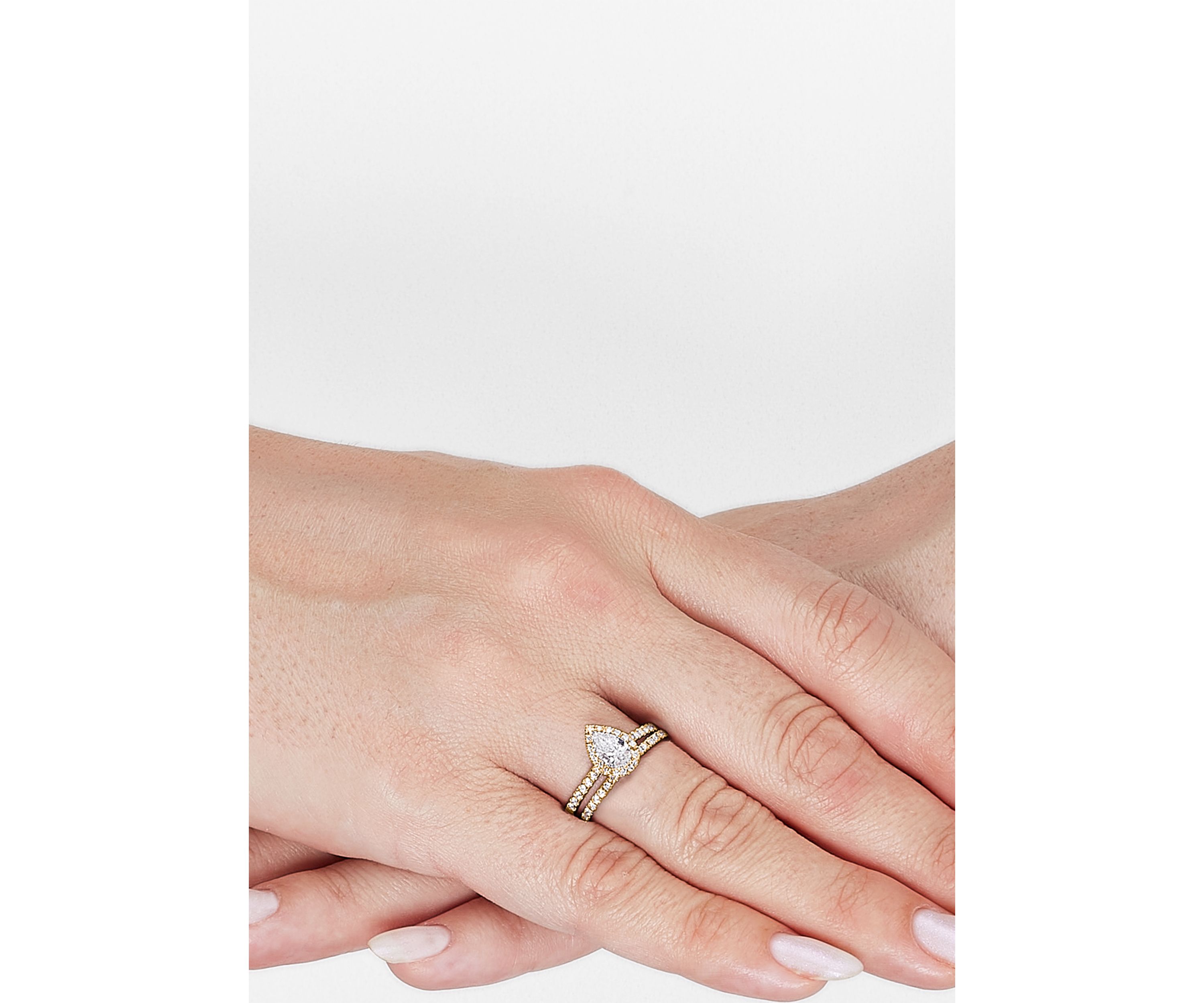 1 ct. t.w. Lab Created Diamond Bridal Set Ring in 14K Yellow Gold