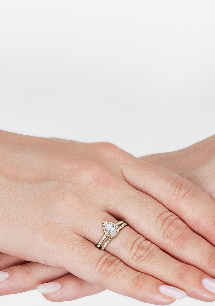 1 ct. t.w. Lab Created Diamond Bridal Set Ring in 14K Yellow Gold