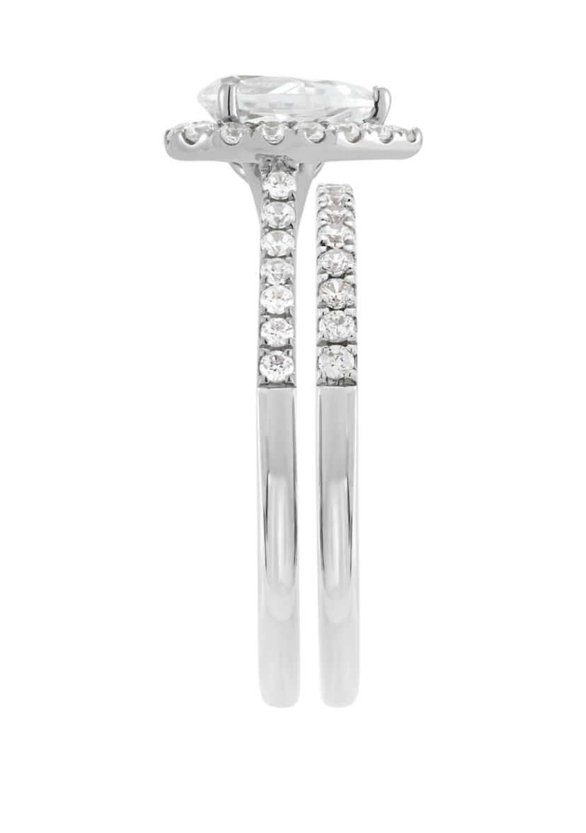 1 ct. t.w. Lab Created Diamond Bridal Set Ring in 14K White Gold