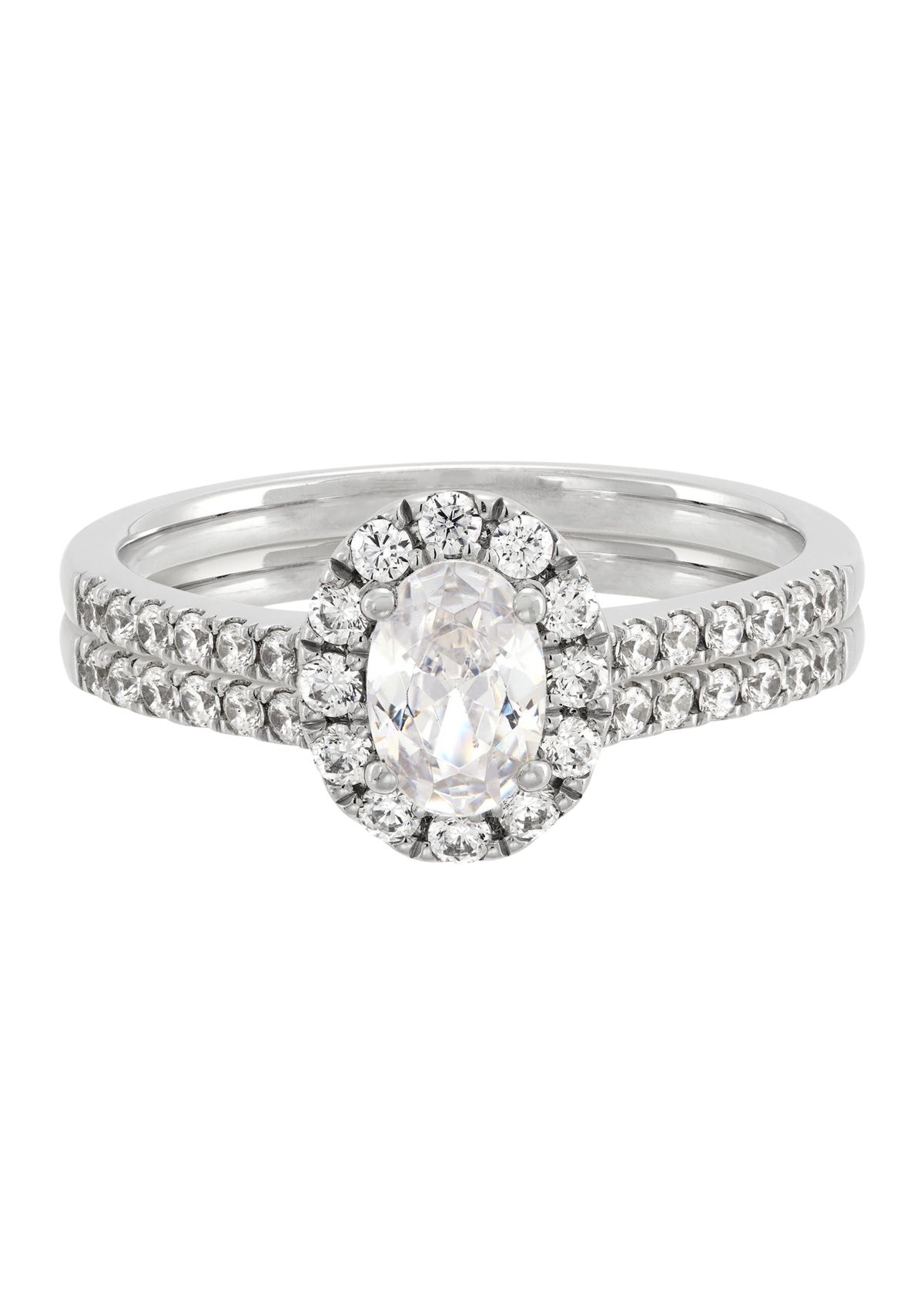1 ct. t.w. Lab Created Diamond Bridal Ring Set in 14K White Gold