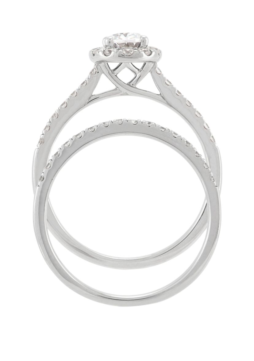 1 ct. t.w. Lab Created Diamond Bridal Ring Set in 14K White Gold