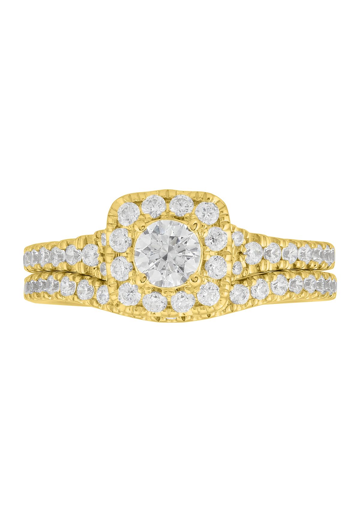 1 ct. t.w. Lab Grown Diamond Bridal Ring Set in 10K Yellow Gold