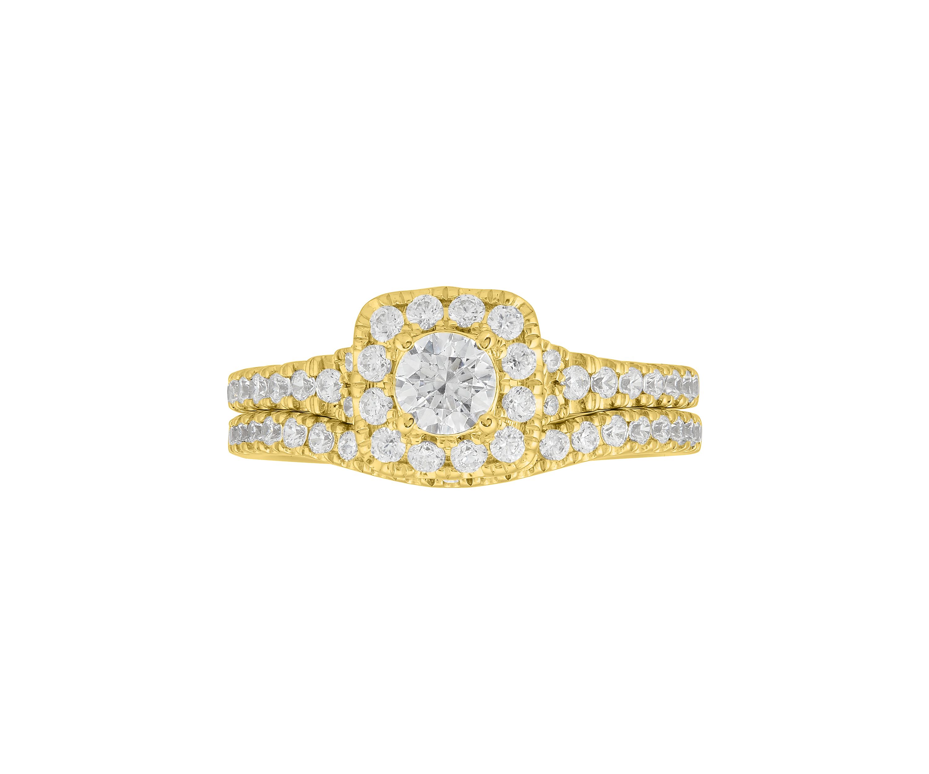 1 ct. t.w. Lab Grown Diamond Bridal Ring Set in 10K Yellow Gold